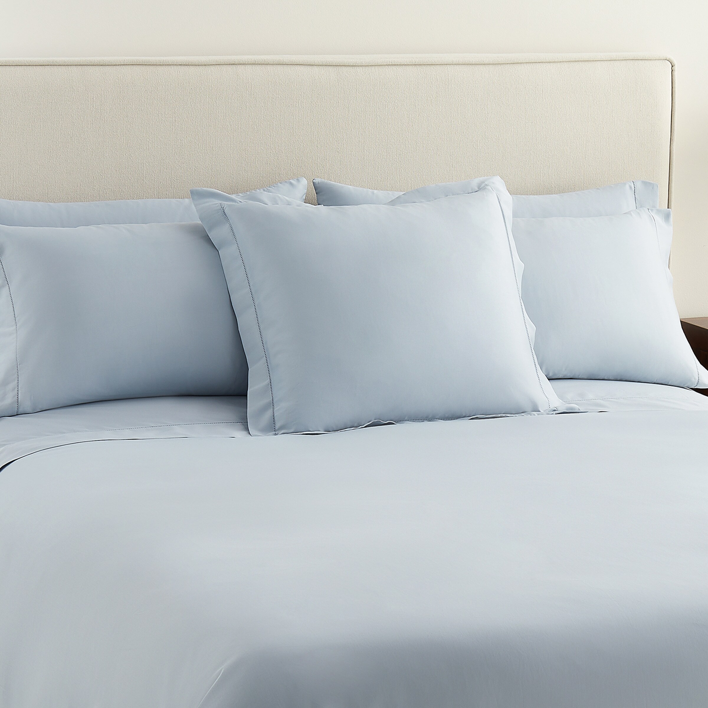 Sábana encimera Algodón Saten 300 hilos El Corte Inglés - Azul Cama 180 cm Azul-6