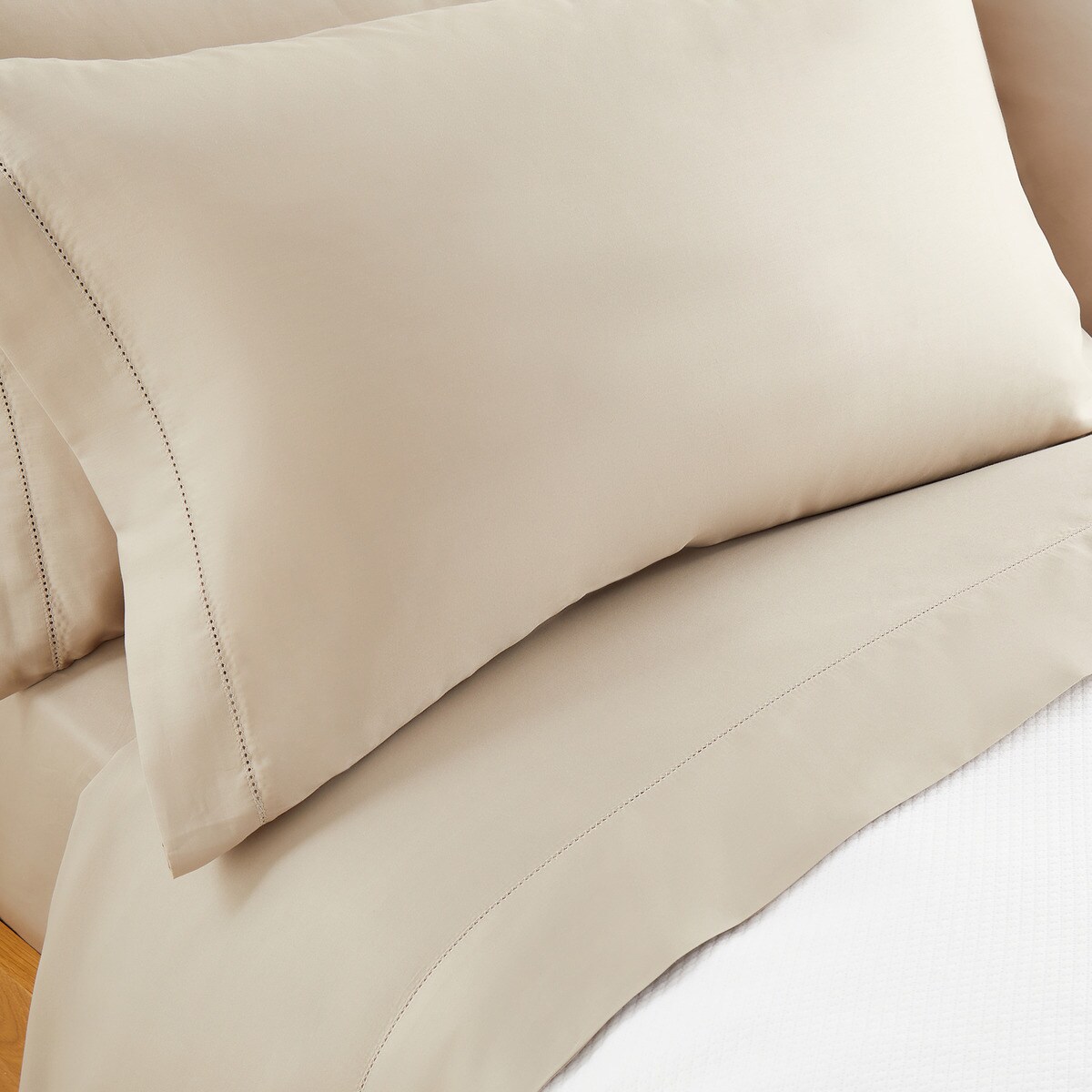 Imagen 2 de Sábana encimera Algodón Saten 300 hilos El Corte Inglés - Topo Cama 135 cm Topo