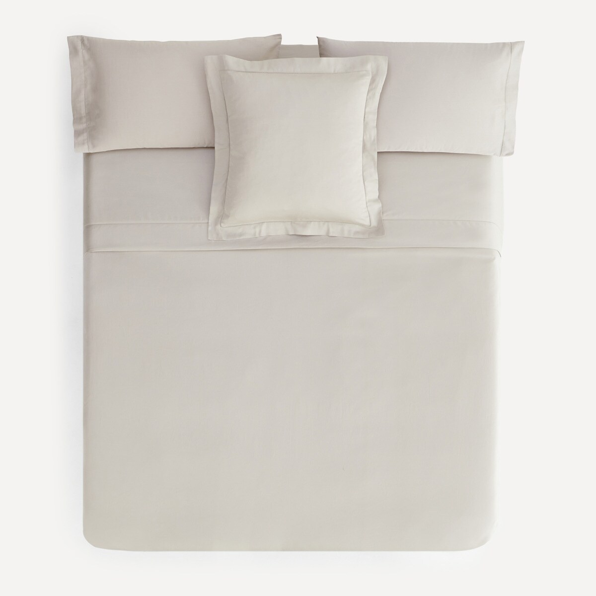 Imagen 6 de Sábana encimera Algodón Saten 300 hilos El Corte Inglés - Topo Cama 135 cm Topo