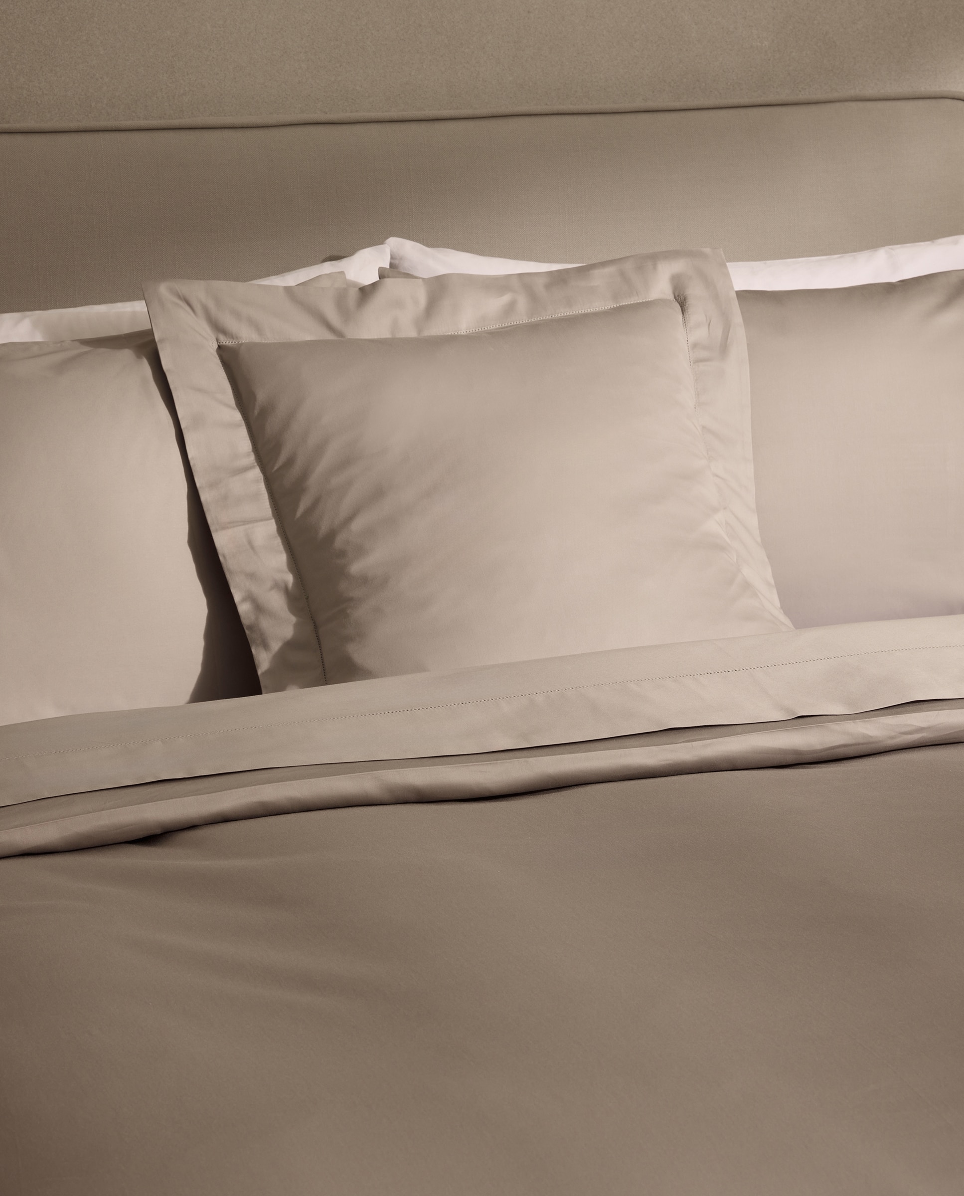 Sábana encimera Algodón Saten 300 hilos El Corte Inglés - Gris Cama 90 cm Gris-4