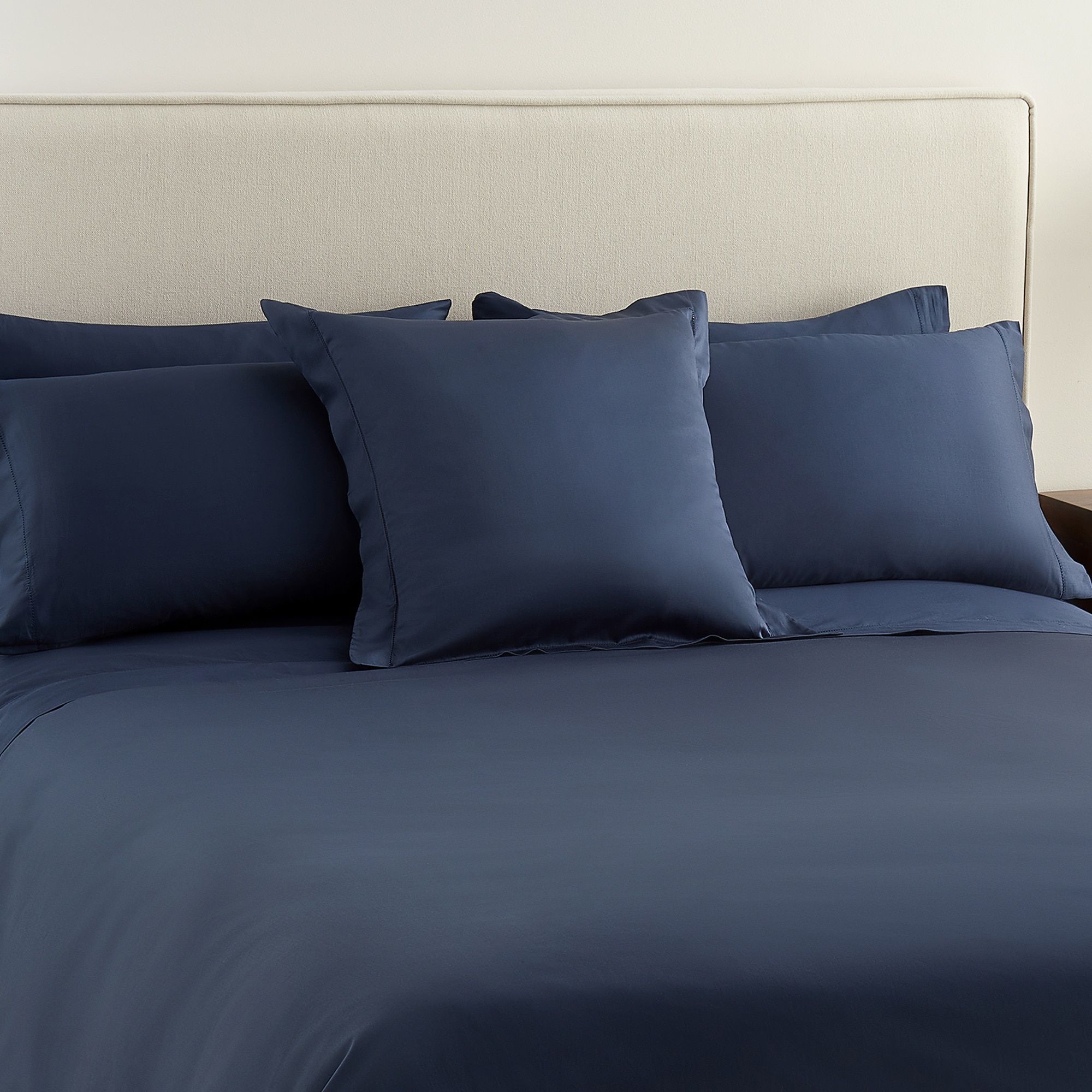 Sábana encimera Algodón Saten 300 hilos El Corte Inglés - Azul marino Cama 200 cm Azul marino-6