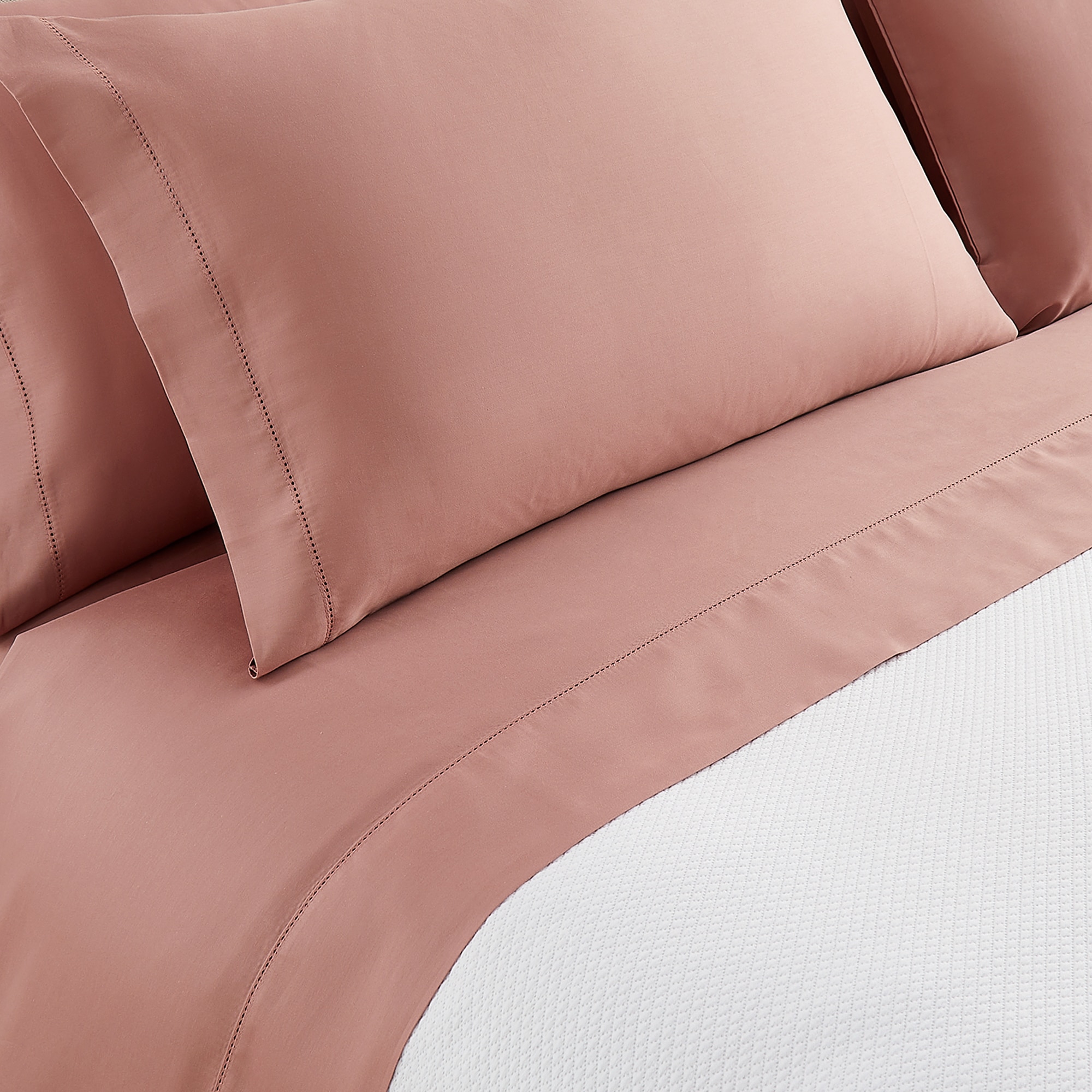 Sábana encimera Algodón Saten 300 hilos El Corte Inglés - Rosa Cama 90 cm Rosa-2
