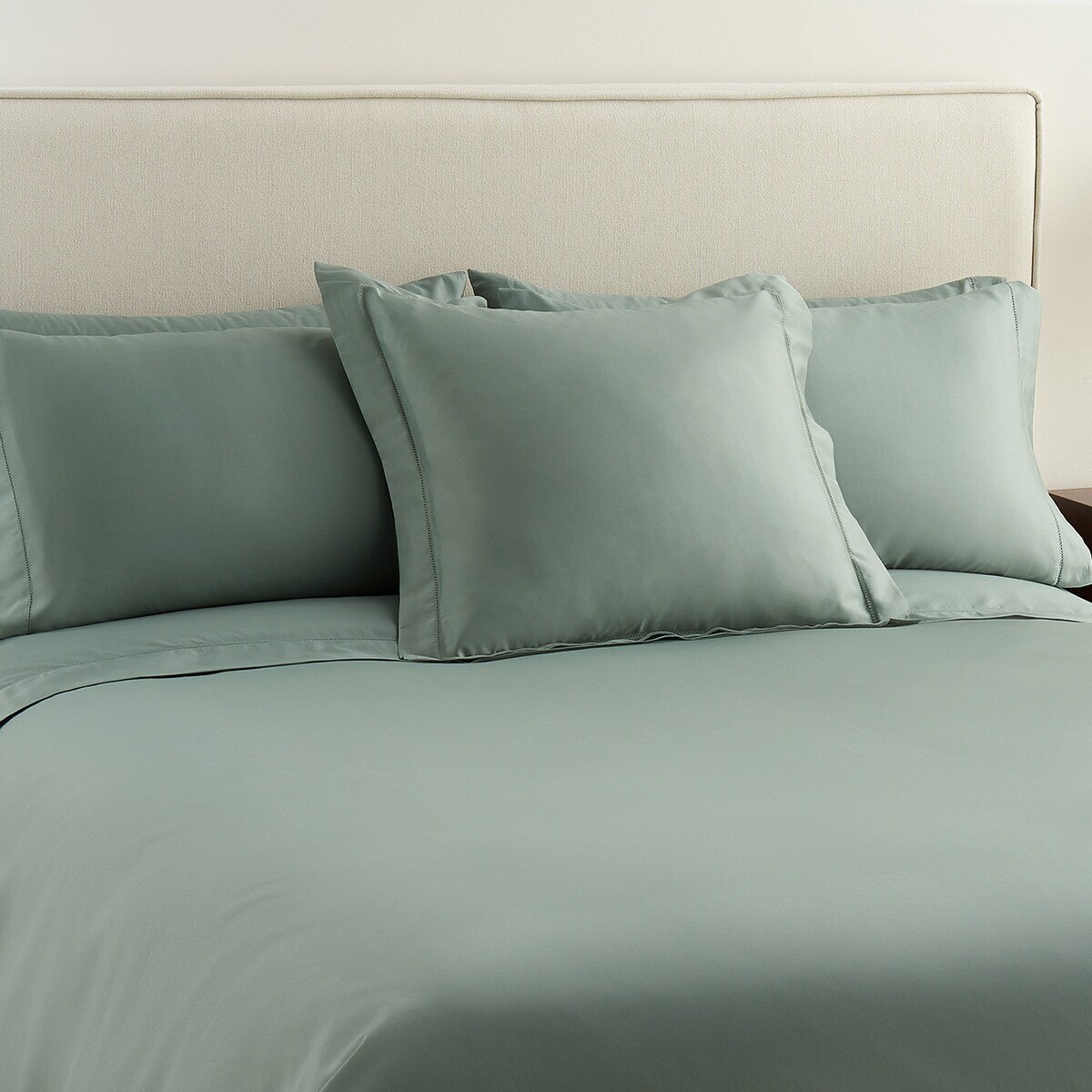 Sábana encimera Algodón Saten 300 hilos El Corte Inglés - Verde Cama 90 cm Verde-6