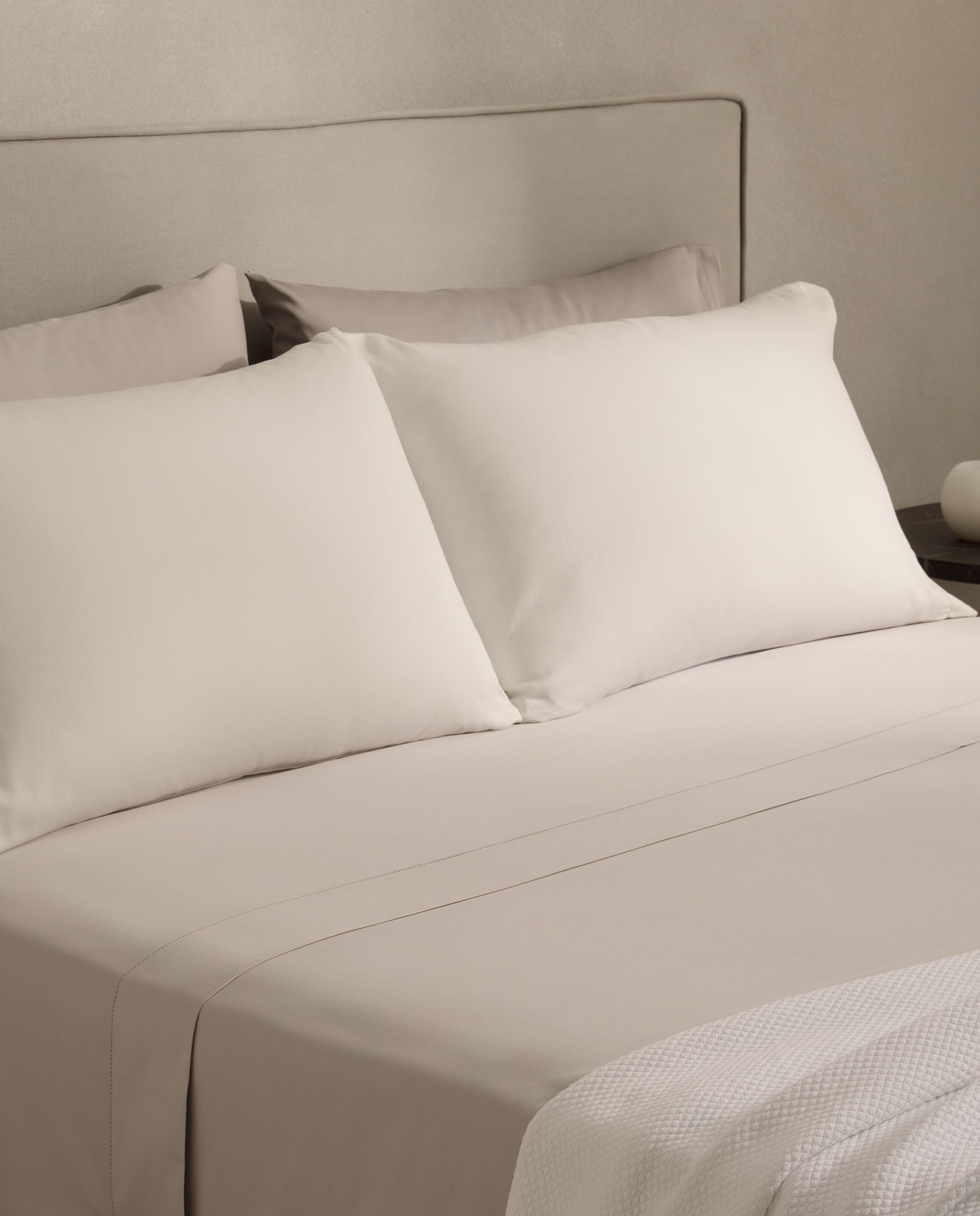 Sábana encimera Algodón Saten 300 hilos El Corte Inglés - Plata Cama 90 cm Plata-1