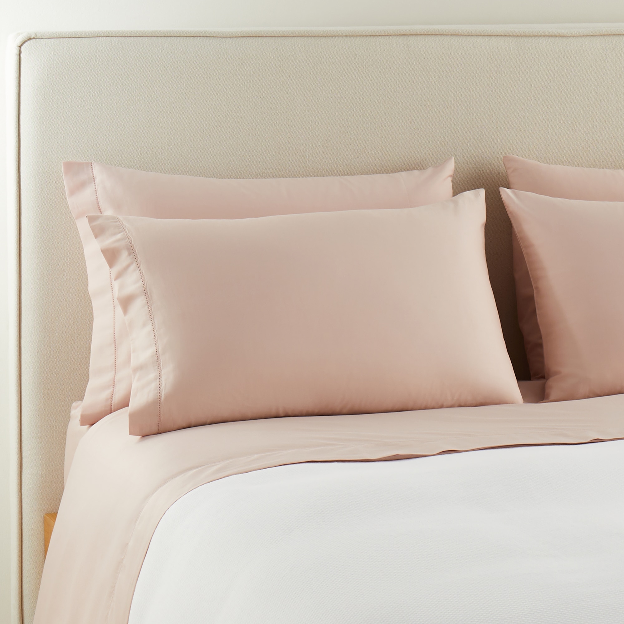 Sábana encimera Algodón Saten 300 hilos El Corte Inglés - Rosa palo Cama 90 cm Rosa palo-1