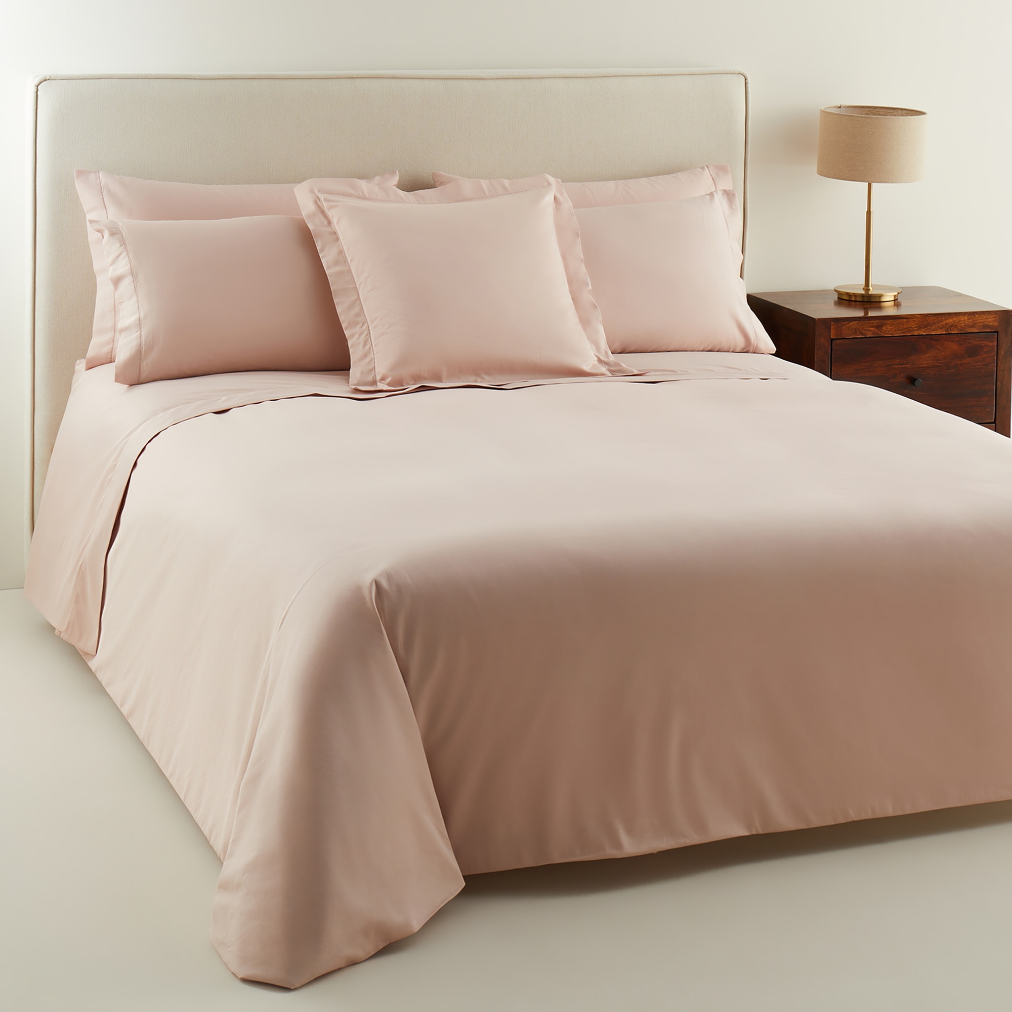 Sábana encimera Algodón Saten 300 hilos El Corte Inglés - Rosa palo Cama 90 cm Rosa palo-3