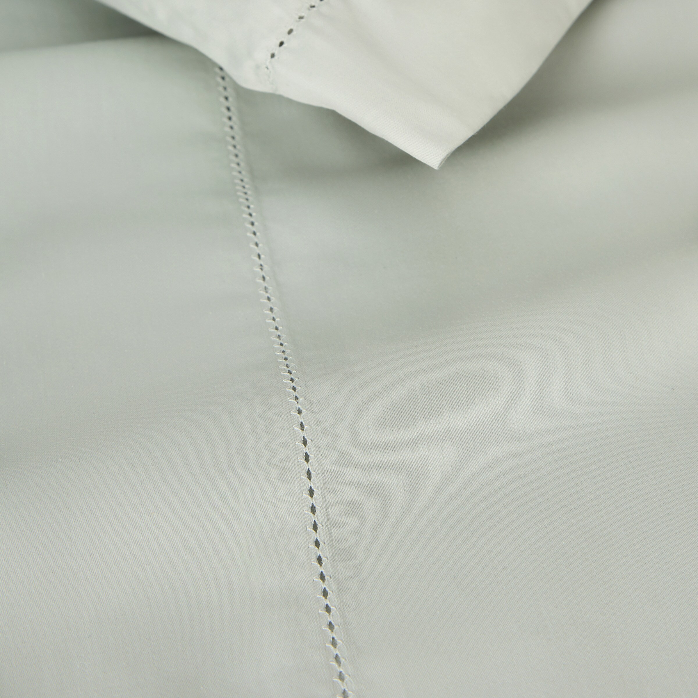 Sábana encimera Algodón Saten 300 hilos El Corte Inglés - Verde Agua Cama 90 cm Verde Agua-3