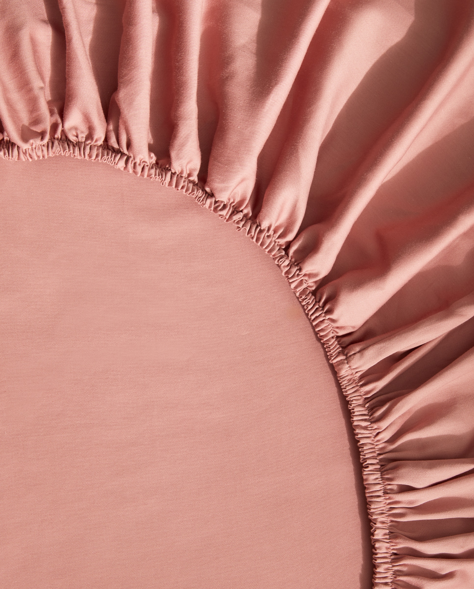 Sábana bajera ajustable Algodón Satén 300 hilos platabanda 35 cm El Corte Inglés - Rosa Cama 135 cm Rosa-3