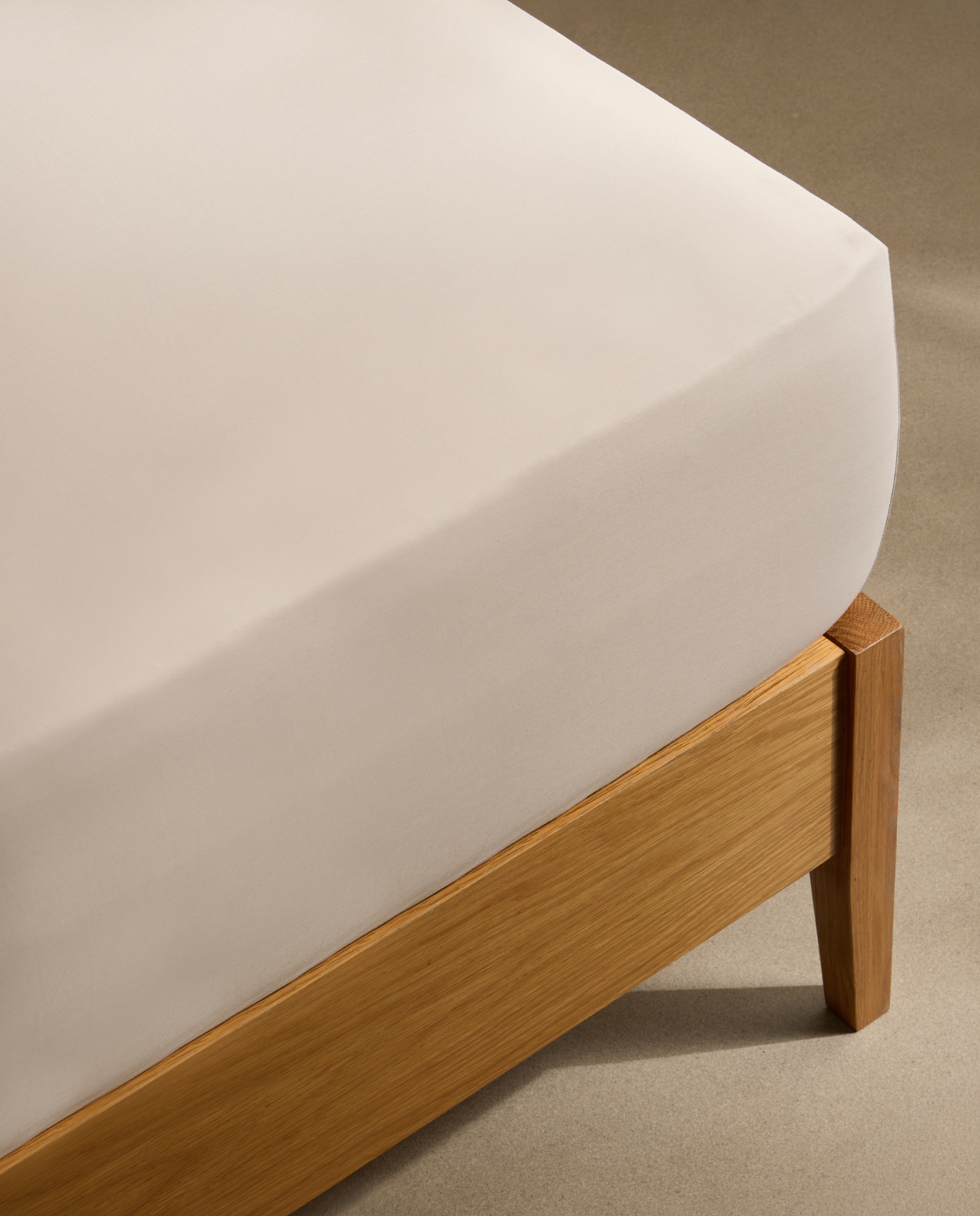 Sábana bajera ajustable Algodón Satén 300 hilos platabanda 35 cm El Corte Inglés - Plata Cama 90 cm Plata-2