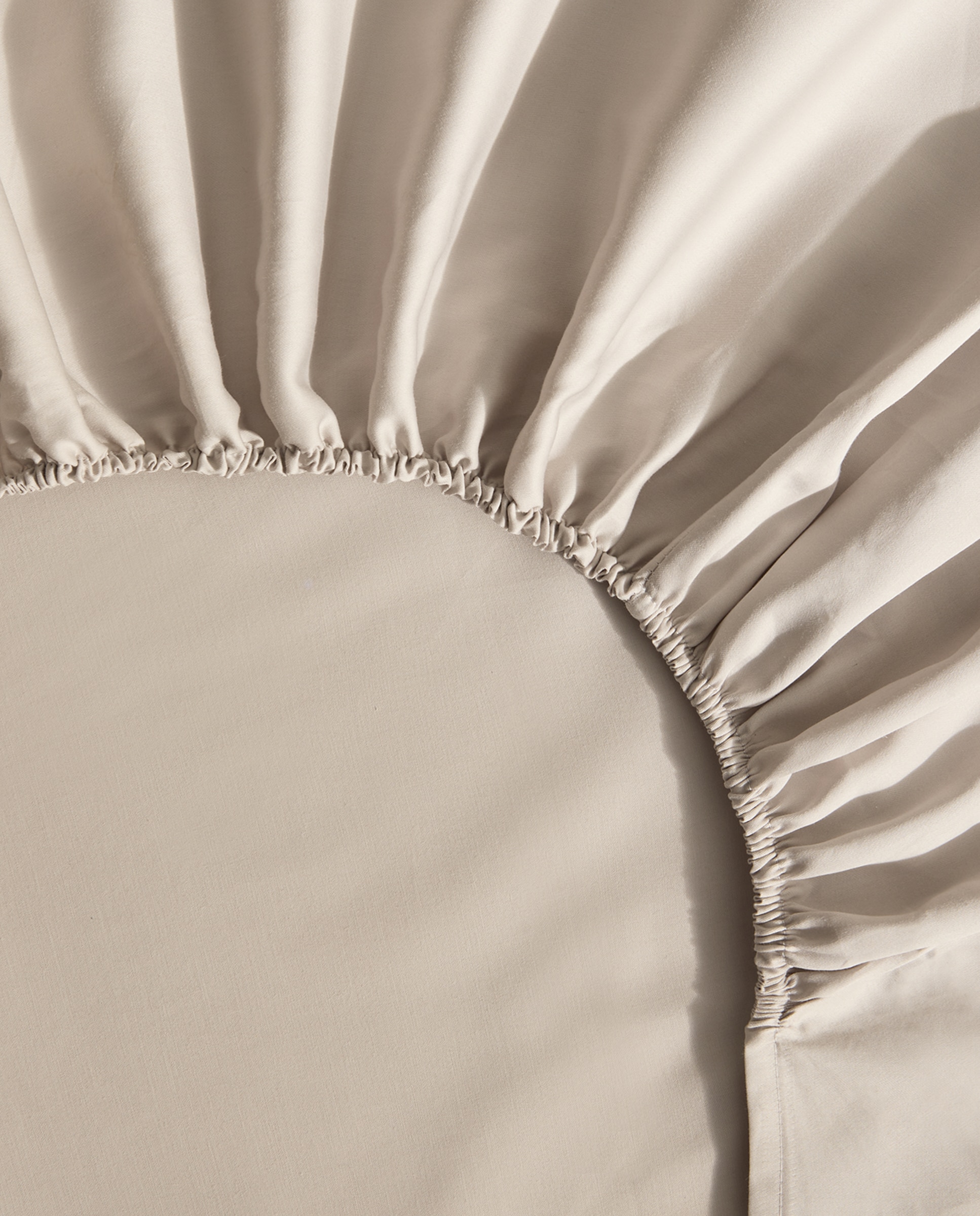 Sábana bajera ajustable Algodón Satén 300 hilos platabanda 35 cm El Corte Inglés - Plata Cama 90 cm Plata-3