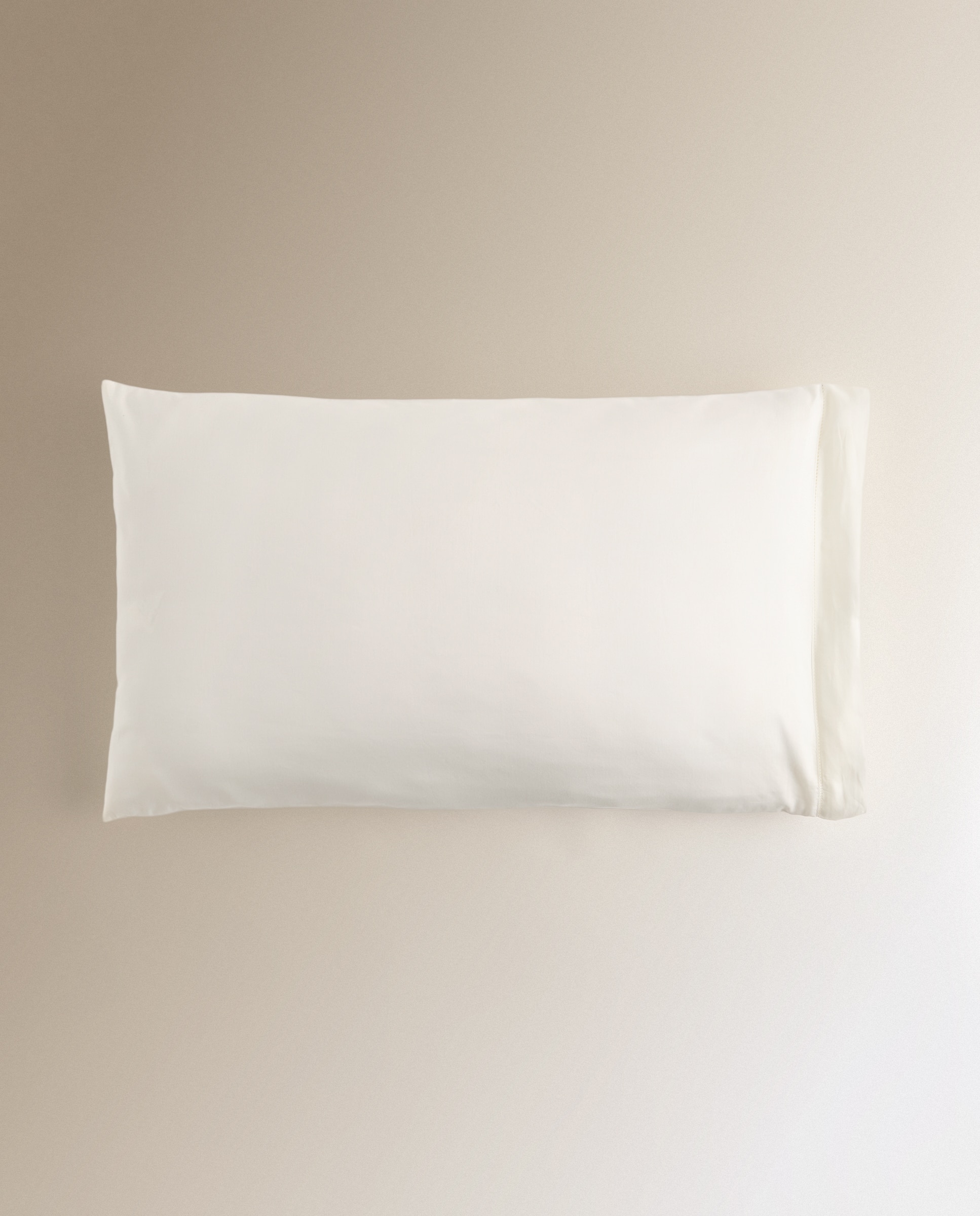 Capa de Almofada de Algodão Acetinado de 300 Fios Branco-2