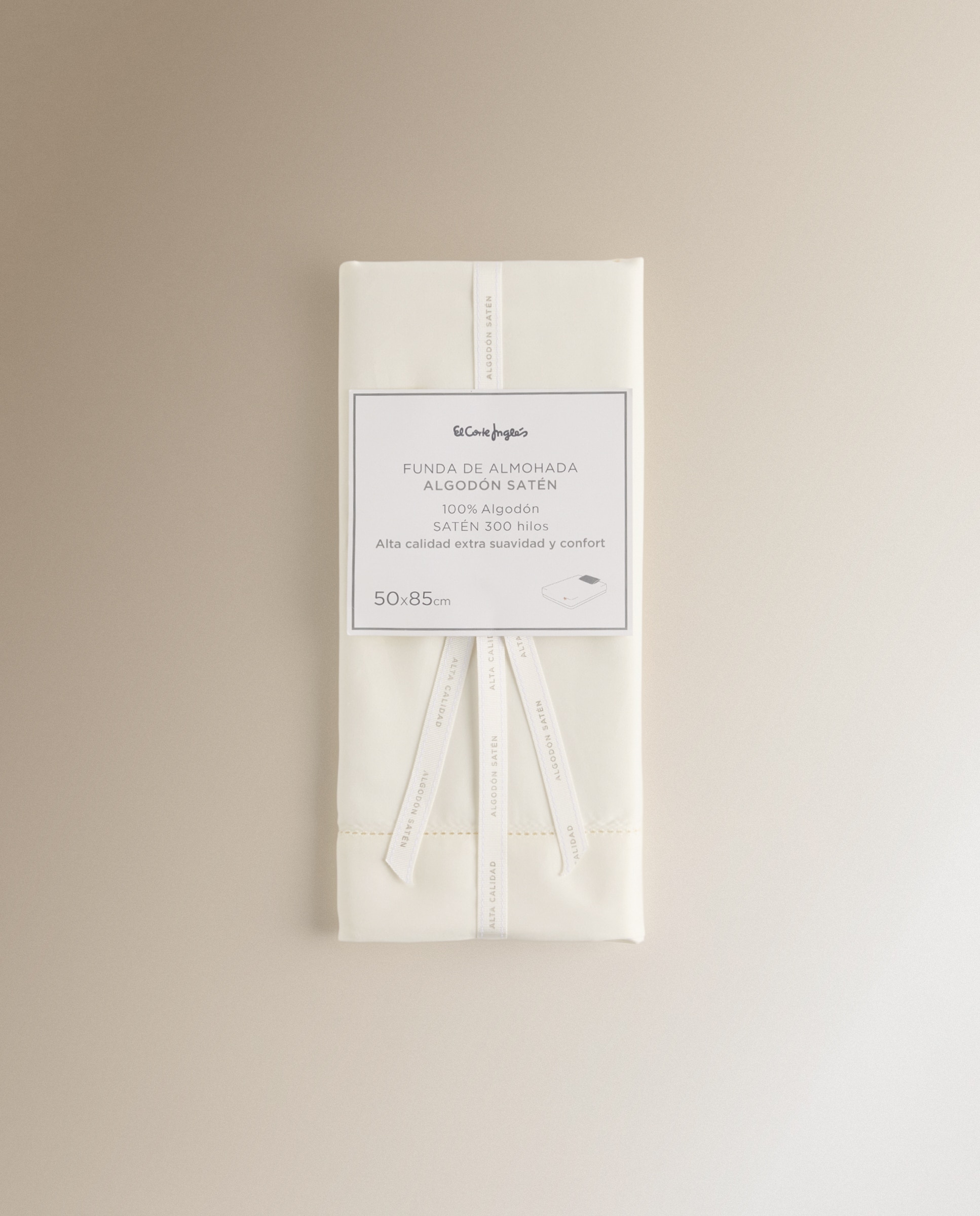 Capa de Almofada de Algodão Acetinado de 300 Fios Branco-5