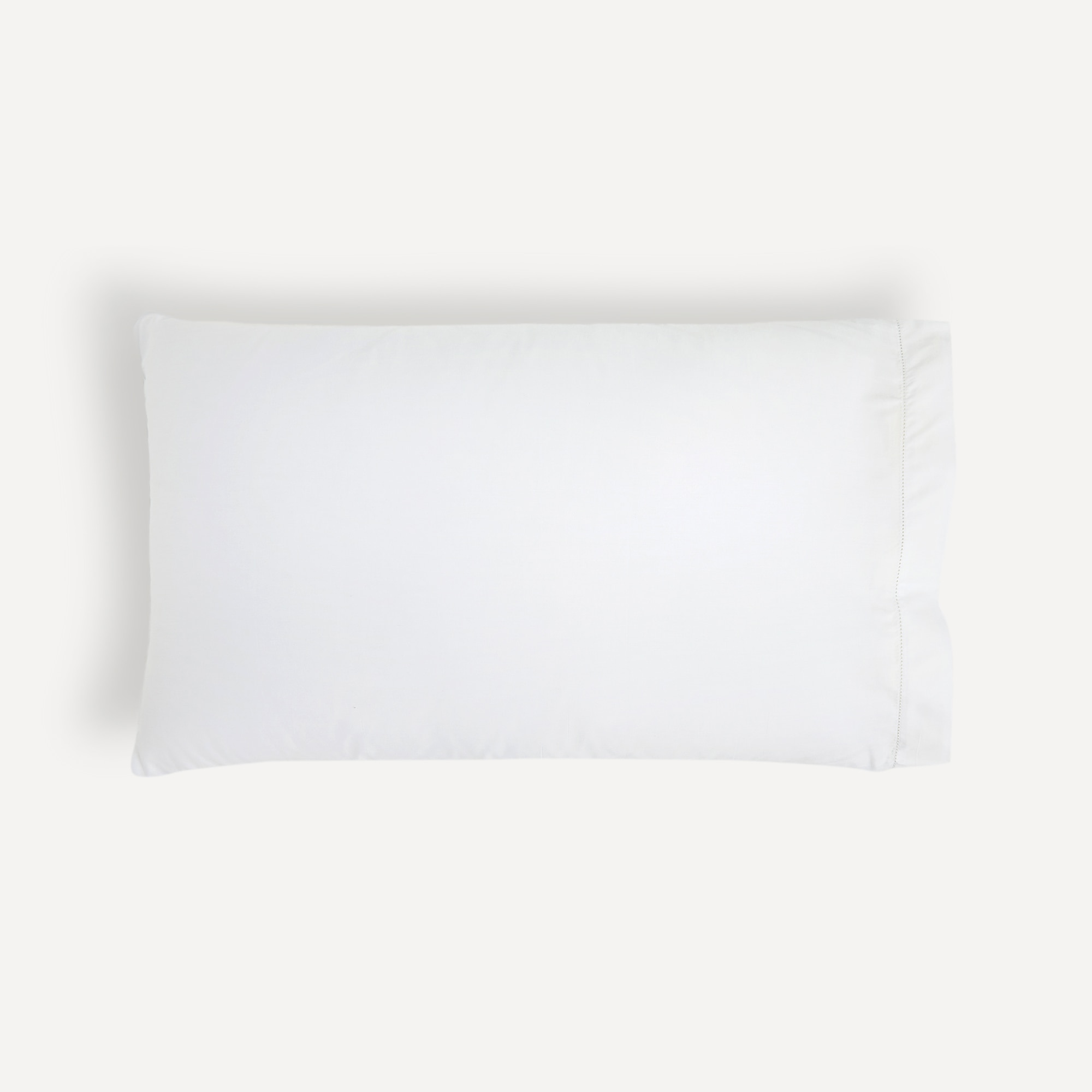 Capa de Almofada de Algodão Acetinado de 300 Fios Branco-1
