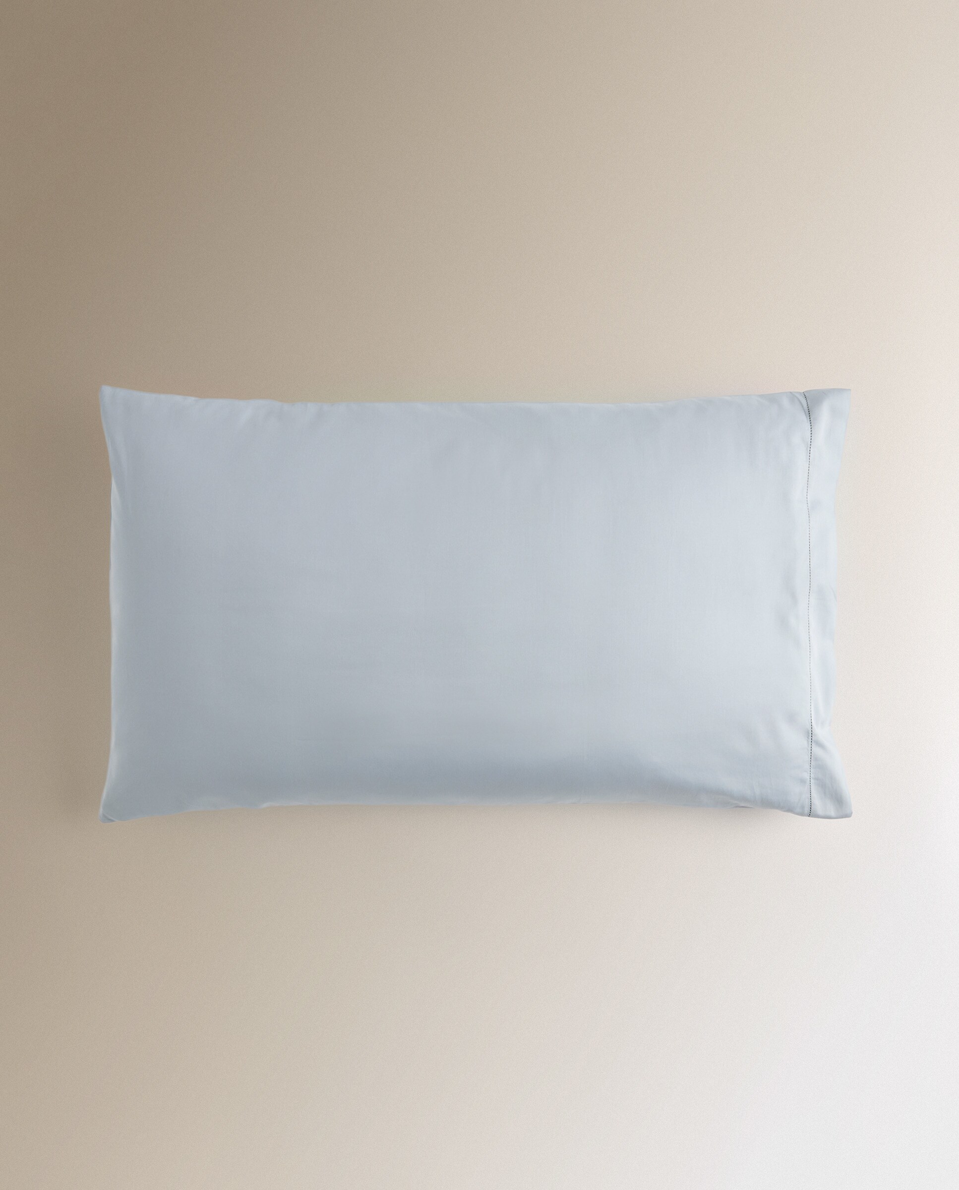 Capa de Almofada de Algodão Acetinado de 300 Fios Azul-5