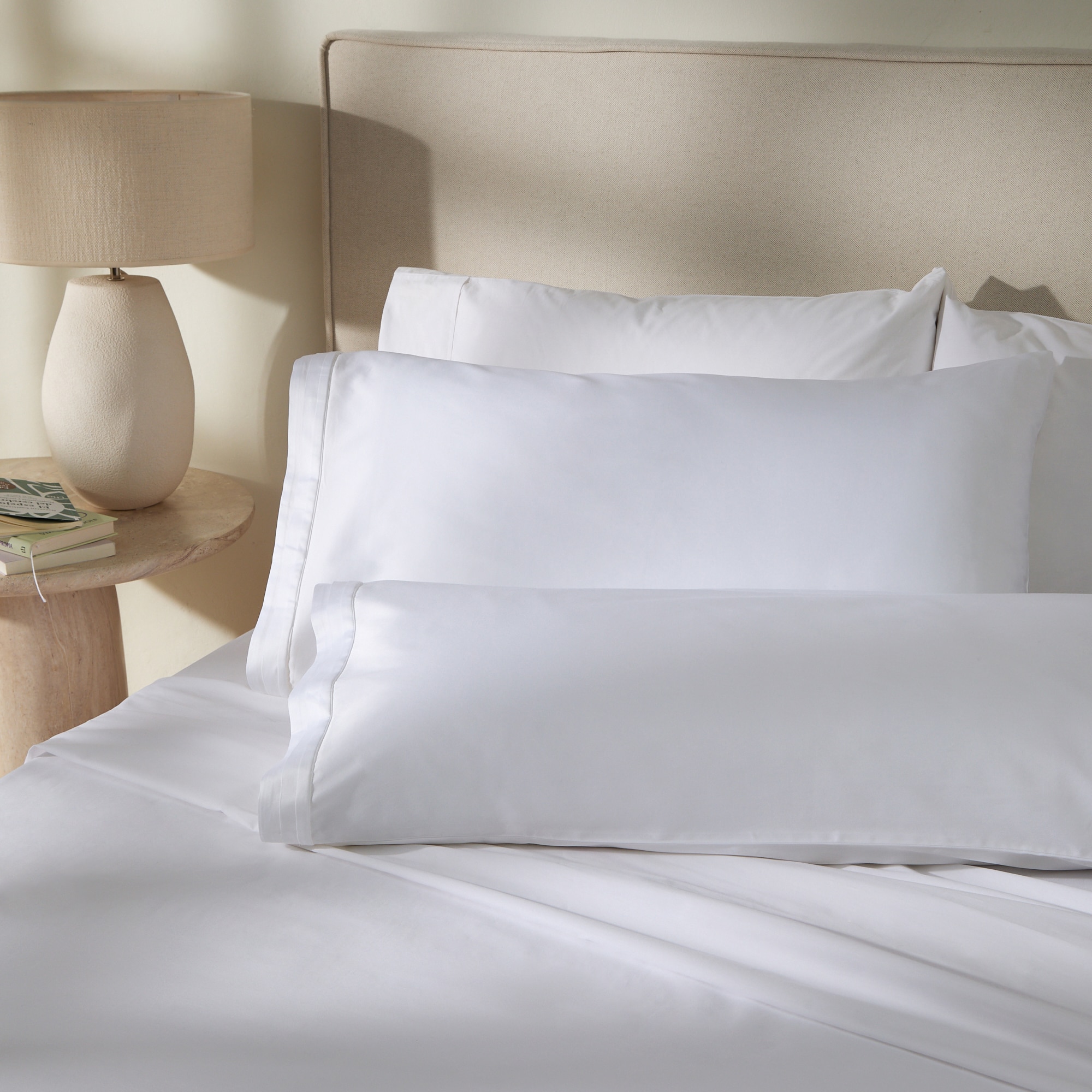 Imagen 1 de Funda de almohada satén algodón egipcio 600 hilos Milan El Corte Inglés Blanco