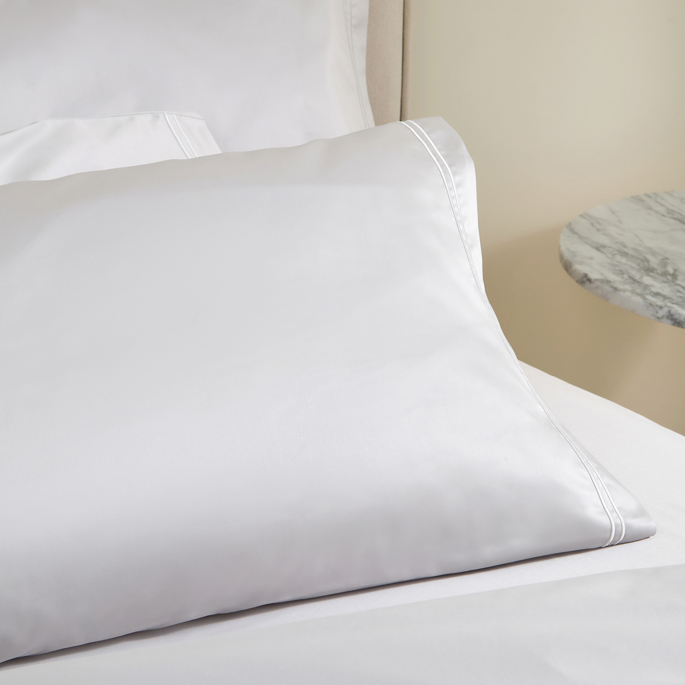 Funda de almohada algodón egipcio Satén 1000 hilos El Corte Inglés - Gris Plata 45 x 110 cm Gris Plata-1