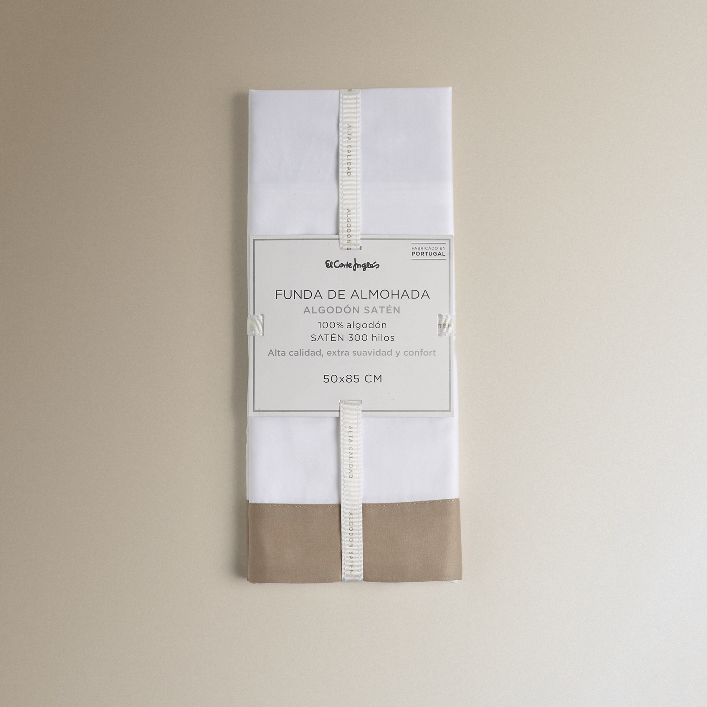 Imagen 5 de Funda de almohada algodón satén Avenue - Topo 45 x 75 cm Topo