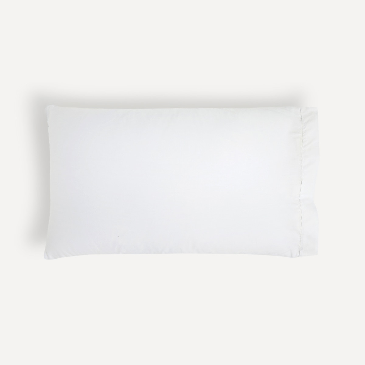 Juego de 2 fundas de almohada Algodón Satén 300 hilos El Corte Inglés - Blanco Set de 2 fundas 45 x 75 cm Blanco-1
