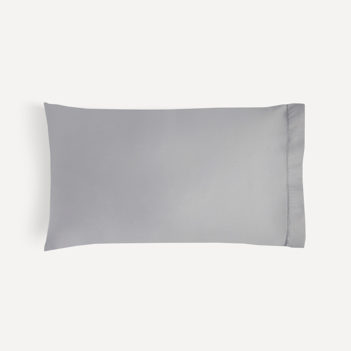 Juego de 2 fundas de almohada Algodón Satén 300 hilos El Corte Inglés - Gris Set de 2 fundas 45 x 75 cm Gris-1