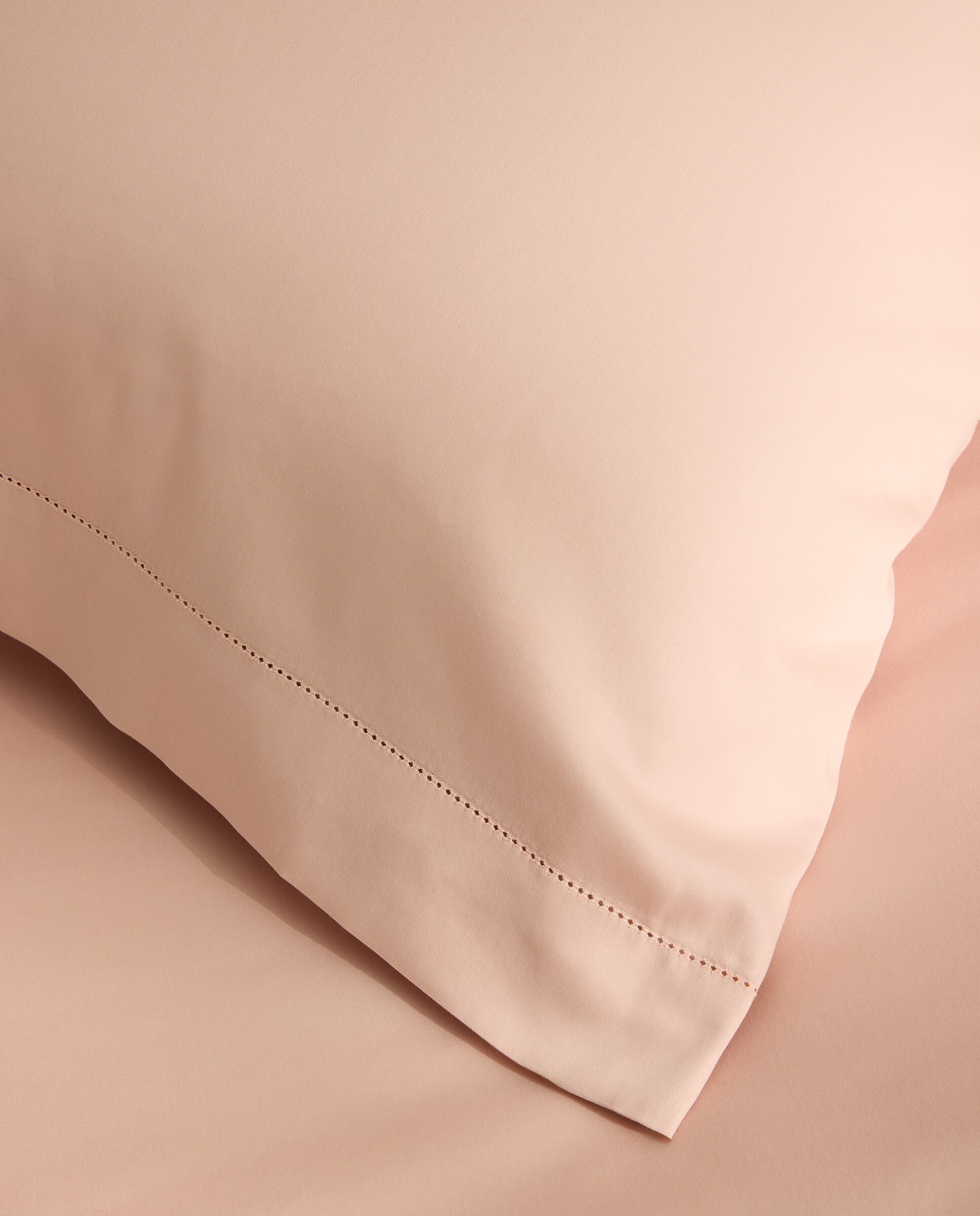 Juego de 2 fundas de almohada Algodón Satén 300 hilos El Corte Inglés - Rosa palo Set de 2 fundas 45 x 75 cm Rosa palo-3