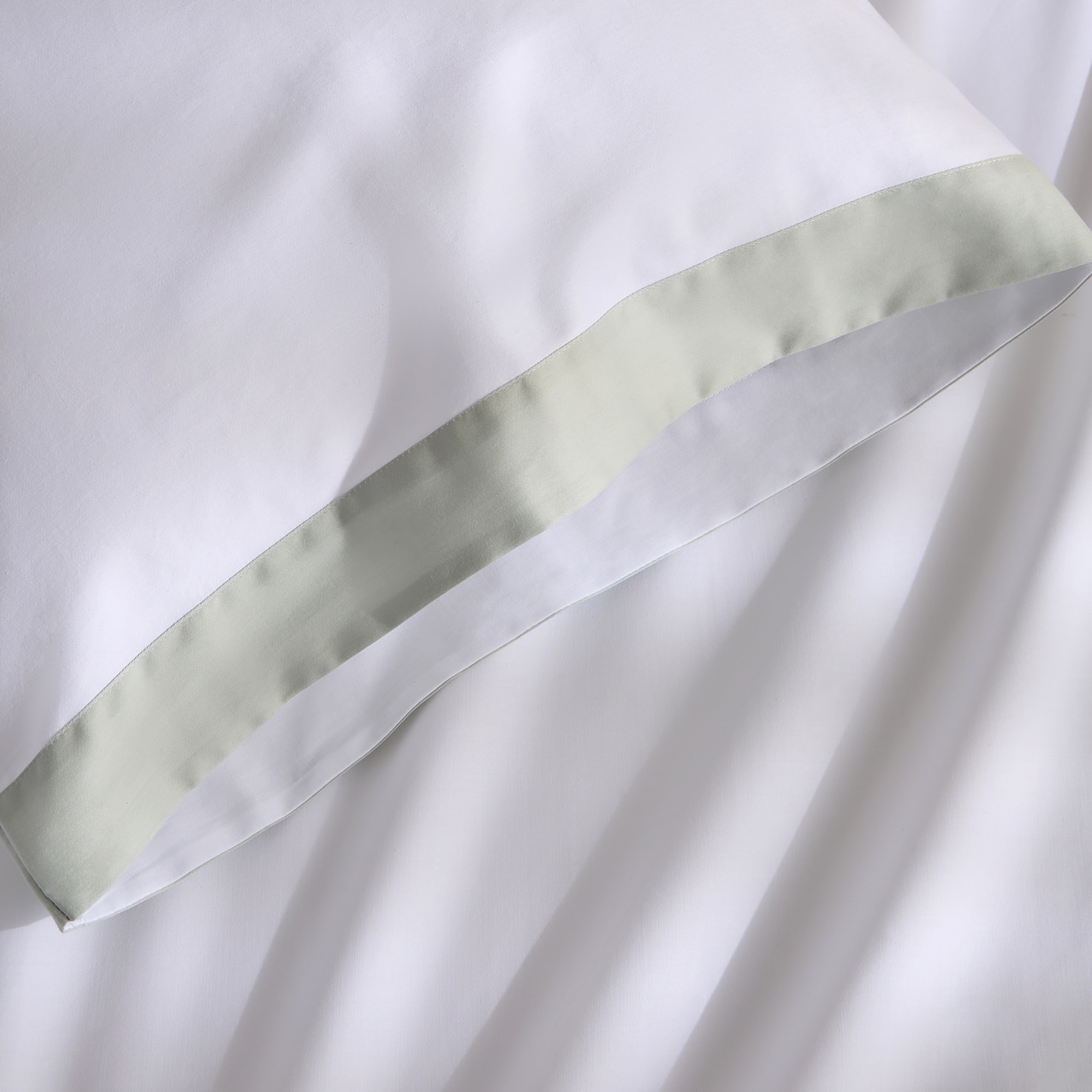 Funda de almohada algodón satén Avenue - Verde Agua Set de 2 fundas 50 x 80 cm Verde Agua-4