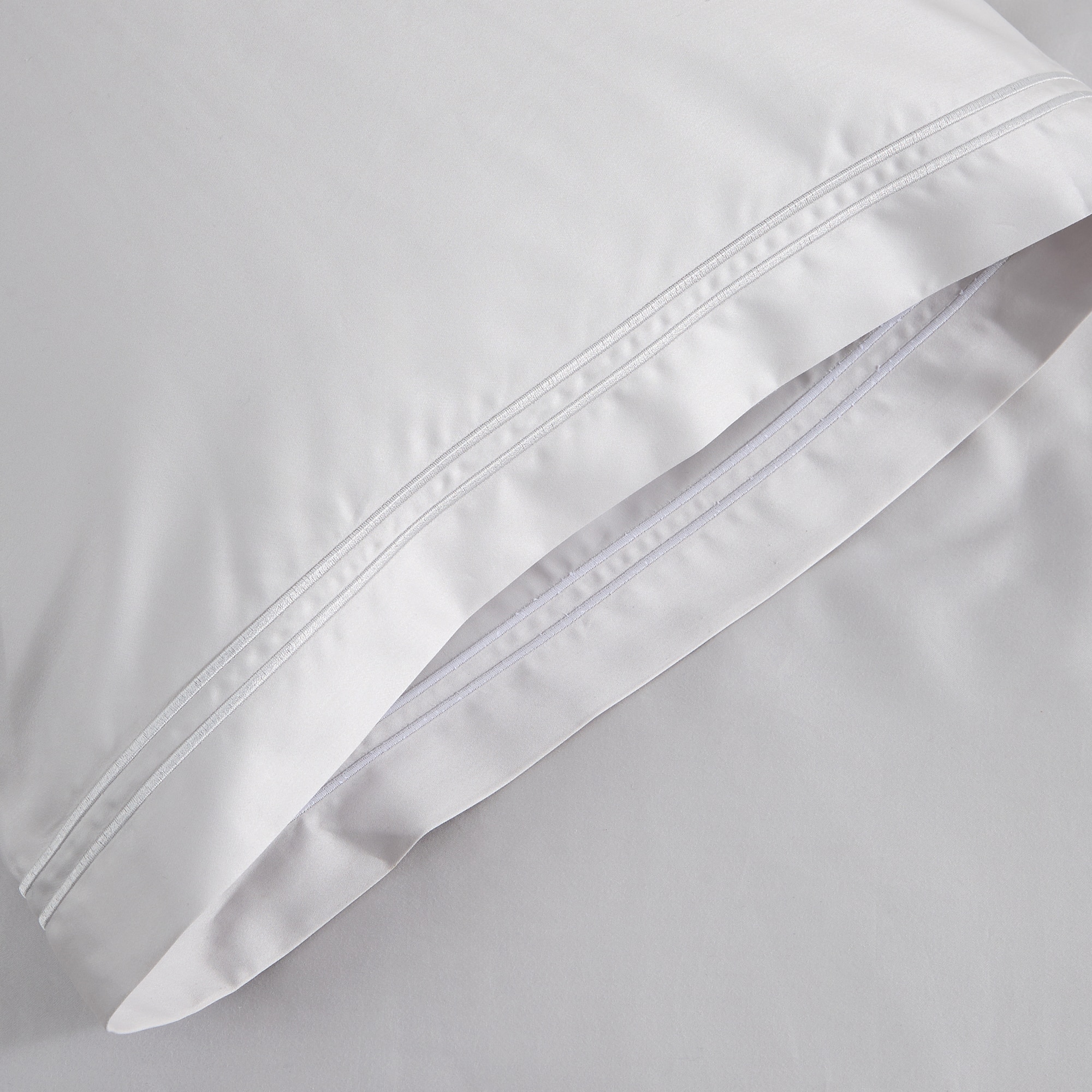 Funda de almohada algodón egipcio Satén 1000 hilos El Corte Inglés - Plata Set de 2 fundas 50 x 80 cm Plata-4