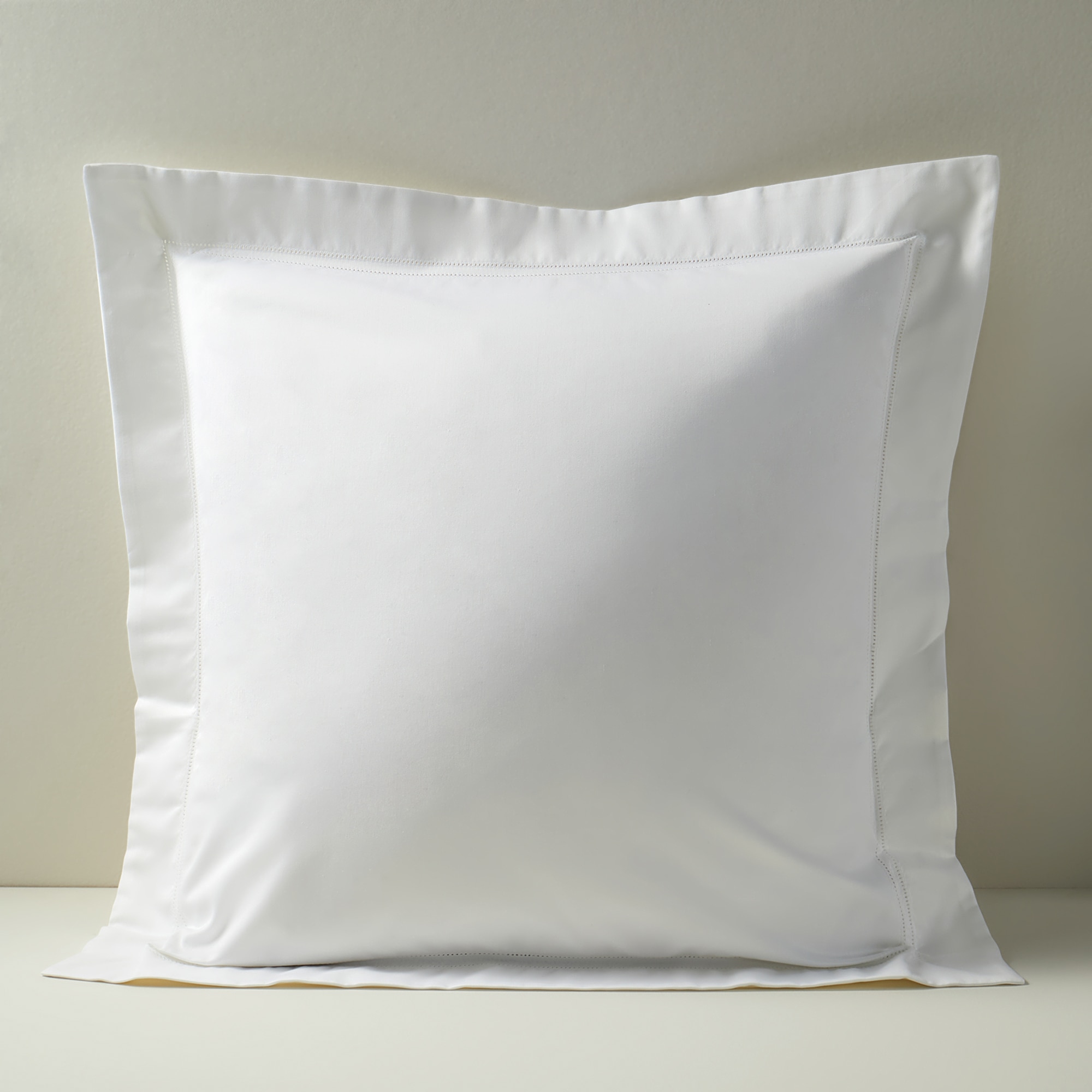 Capa de Almofada em Algodão Egípcio Cetim - 600 Fios Branco-1