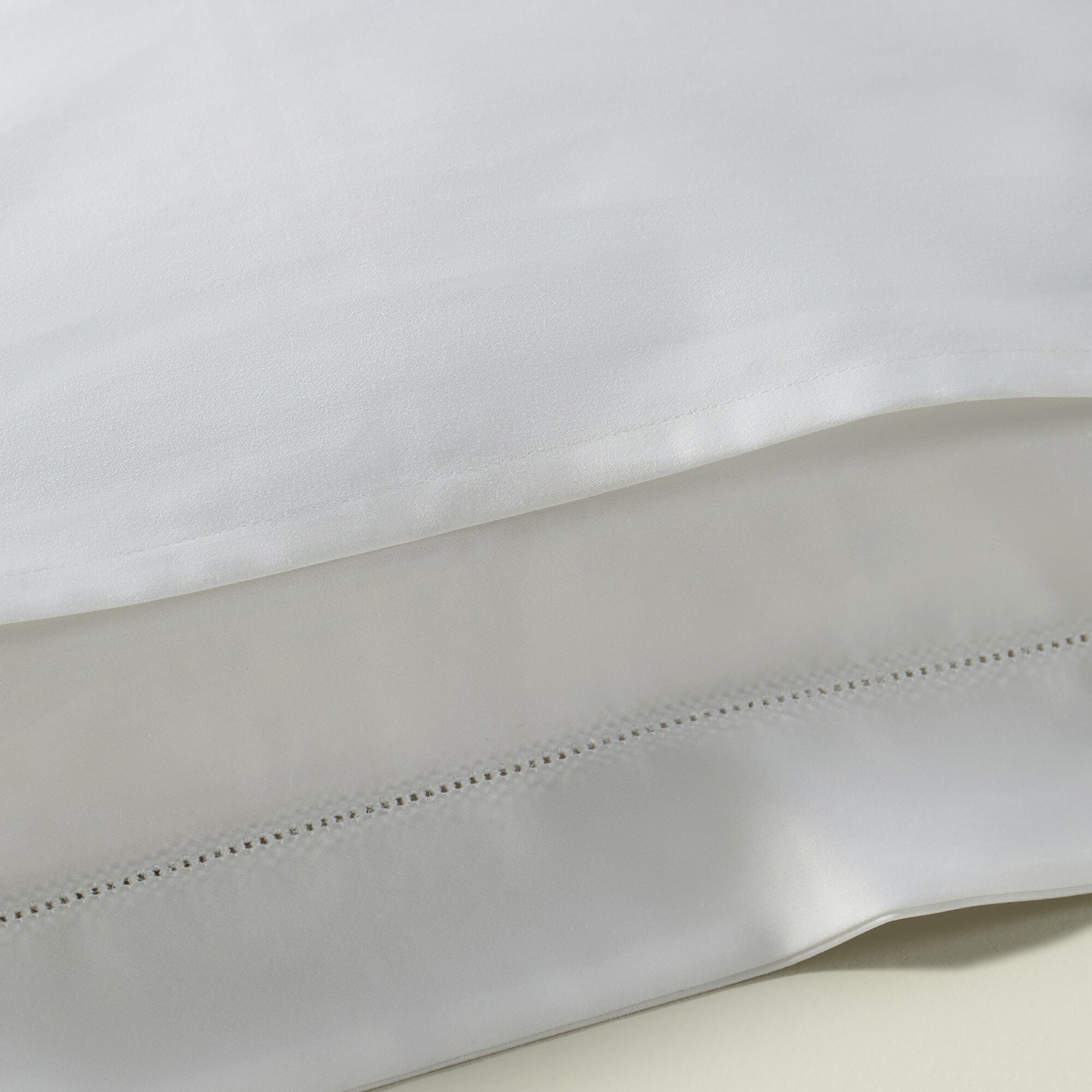 Capa de Almofada em Algodão Egípcio Cetim - 600 Fios Branco-3