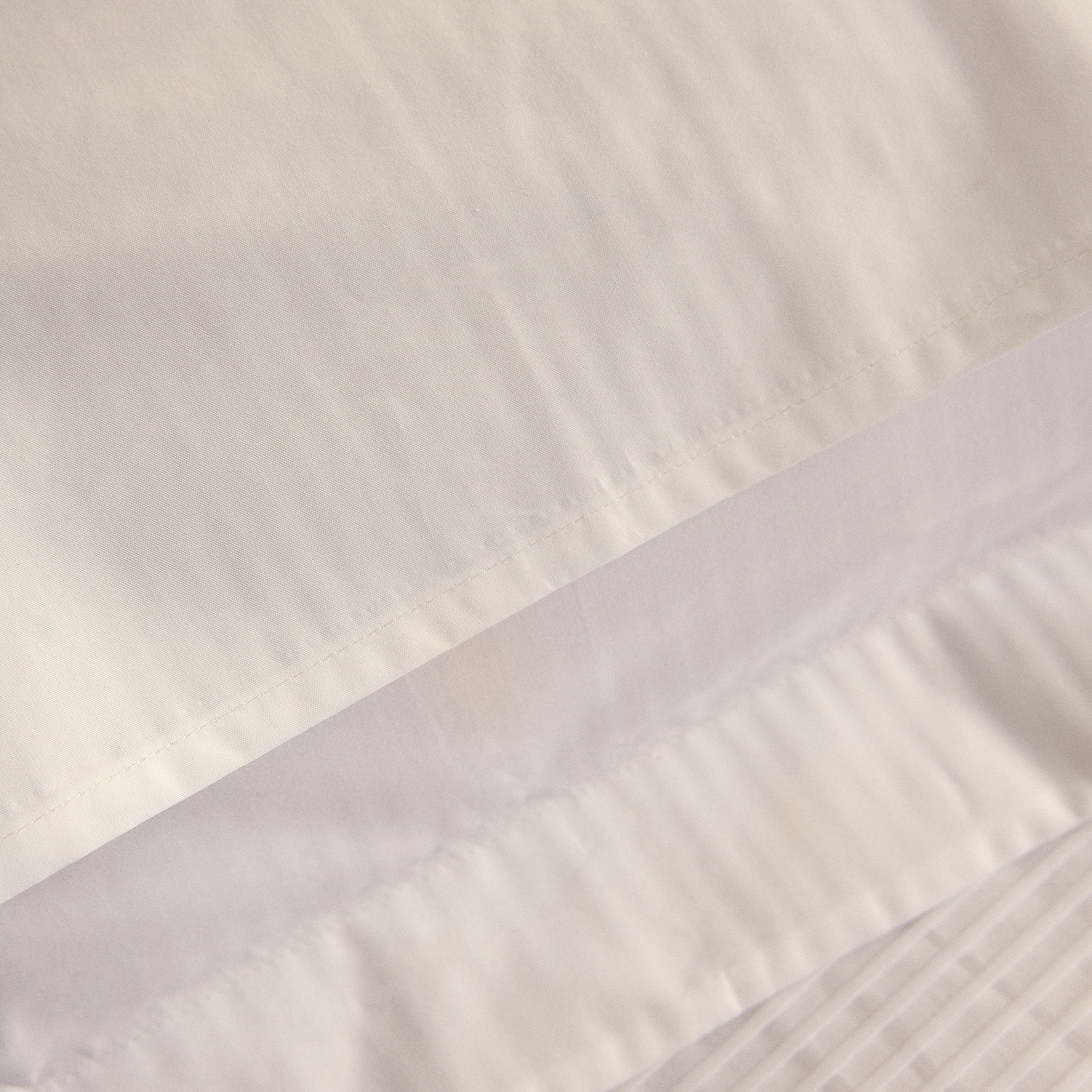 Capa de Almofada de Algodão Percal Egípcio Baume Branco-4
