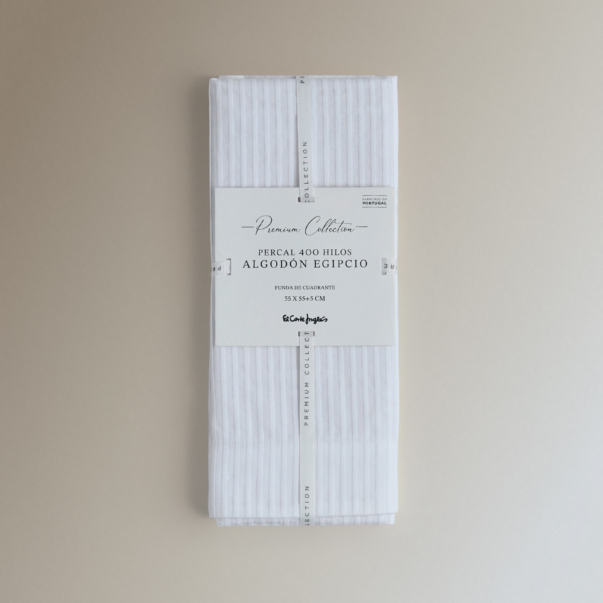 Capa de Almofada de Algodão Percal Egípcio Baume Branco-5