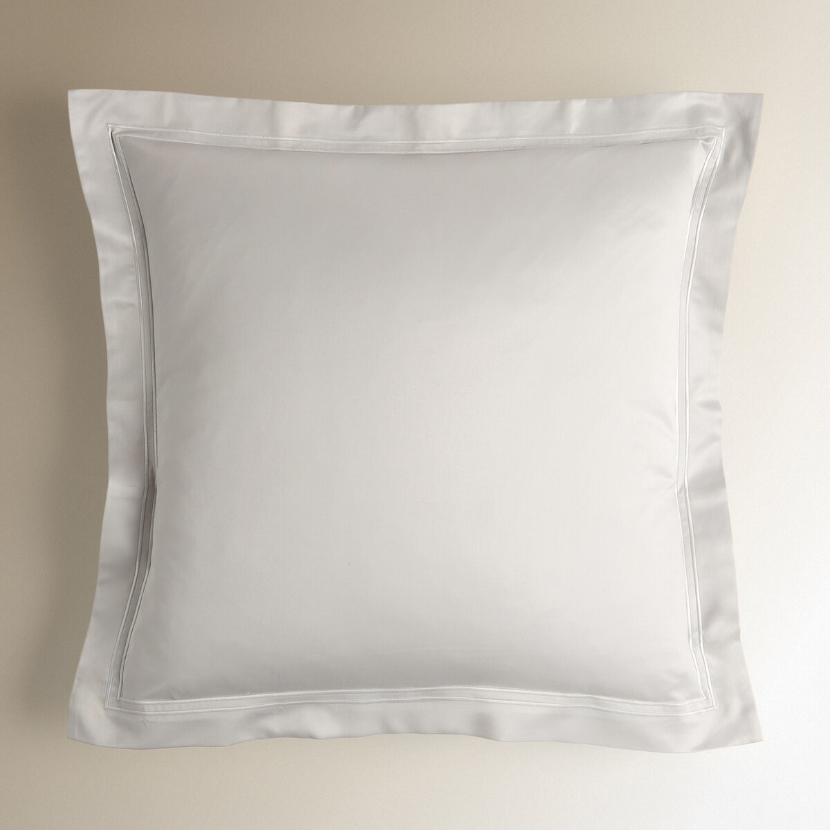 Capa de Almofada em Algodão Egípcio Cetim - 1000 Fios Cinzento Prateado-2