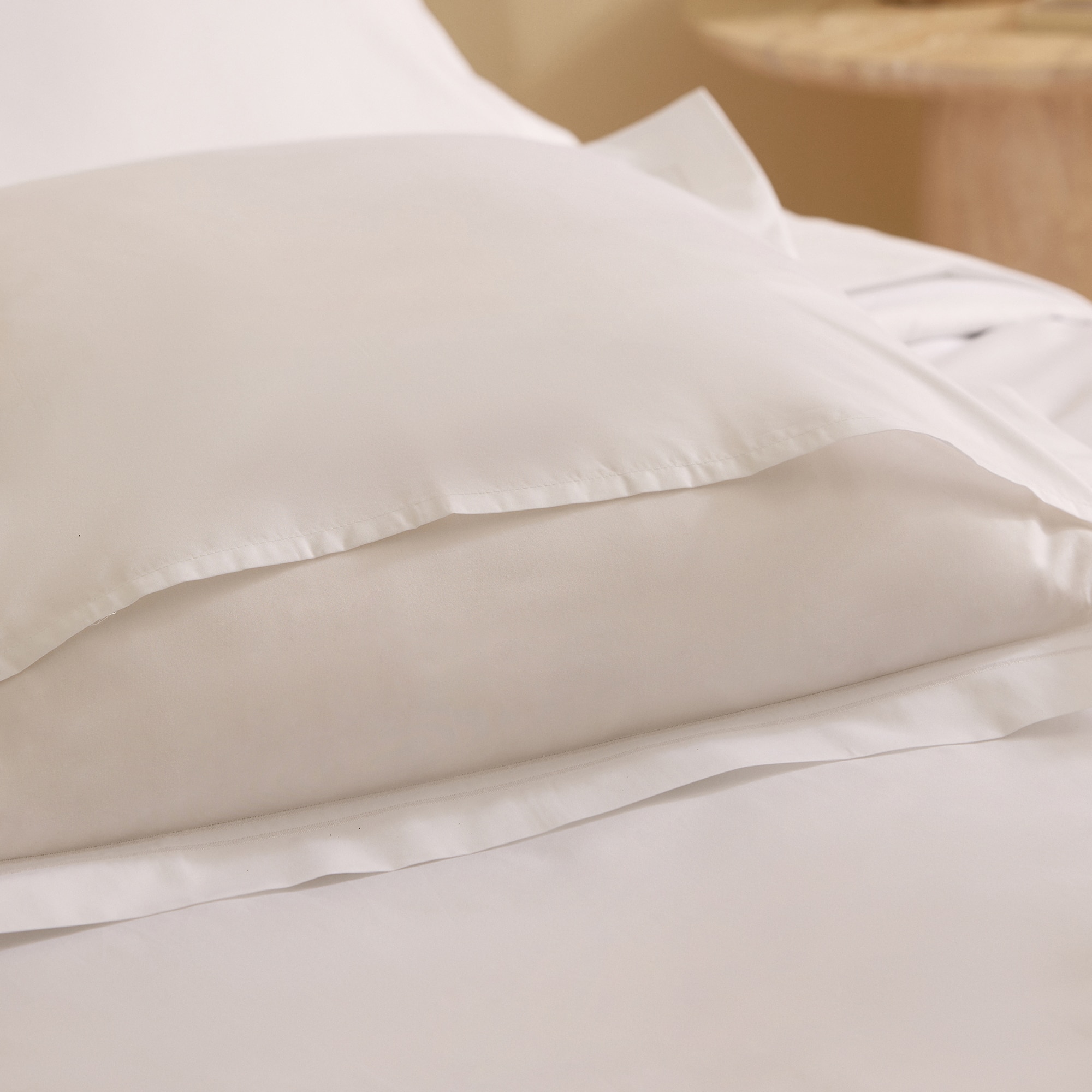 Imagen 4 de Funda de cuadrante percal algodón egipcio 400 hilos Hotel El Corte Inglés - Blanco 55 x 55 cm Blanco