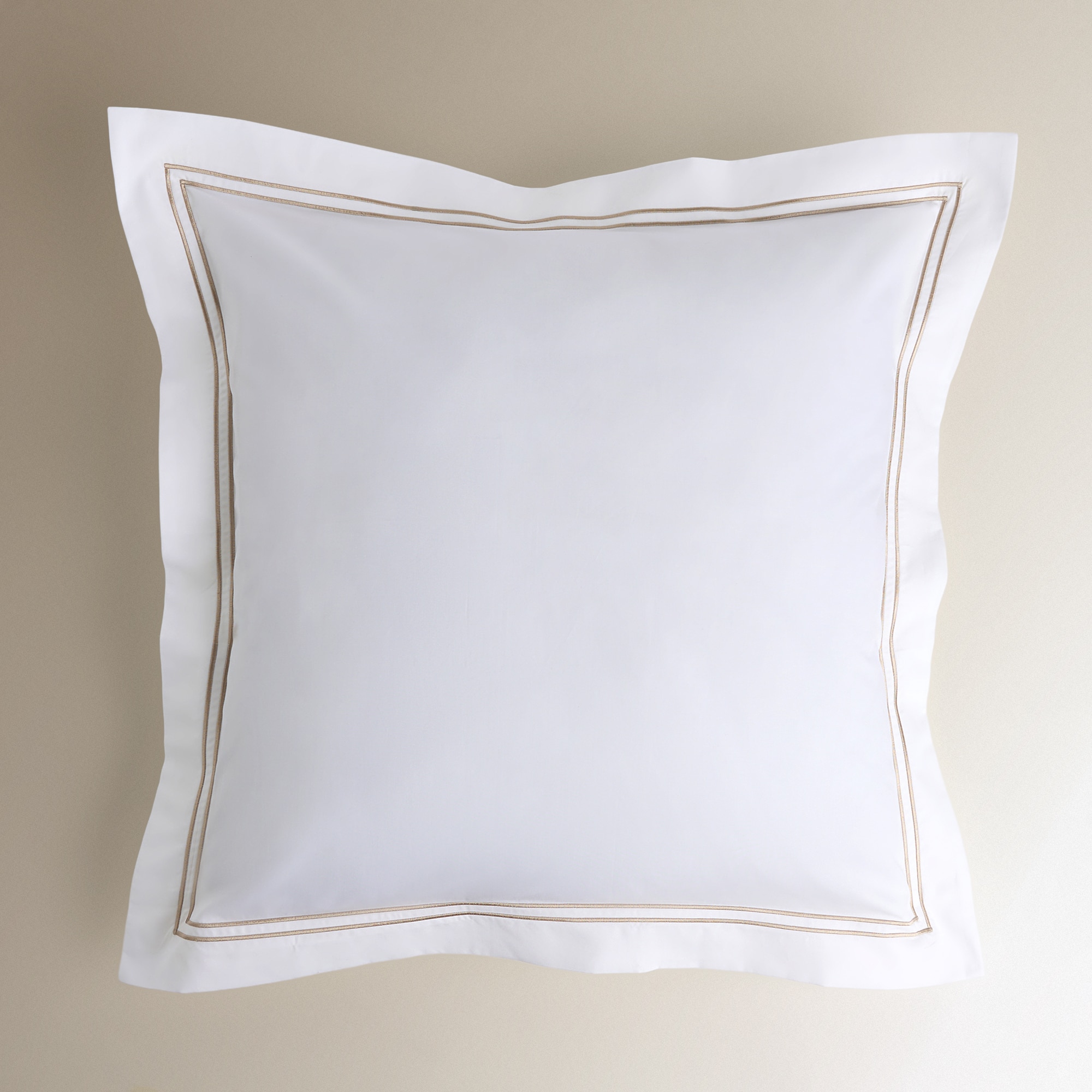 Imagen 2 de Funda de cuadrante percal algodón egipcio 400 hilos Hotel El Corte Inglés - Beige 55 x 55 cm Beige