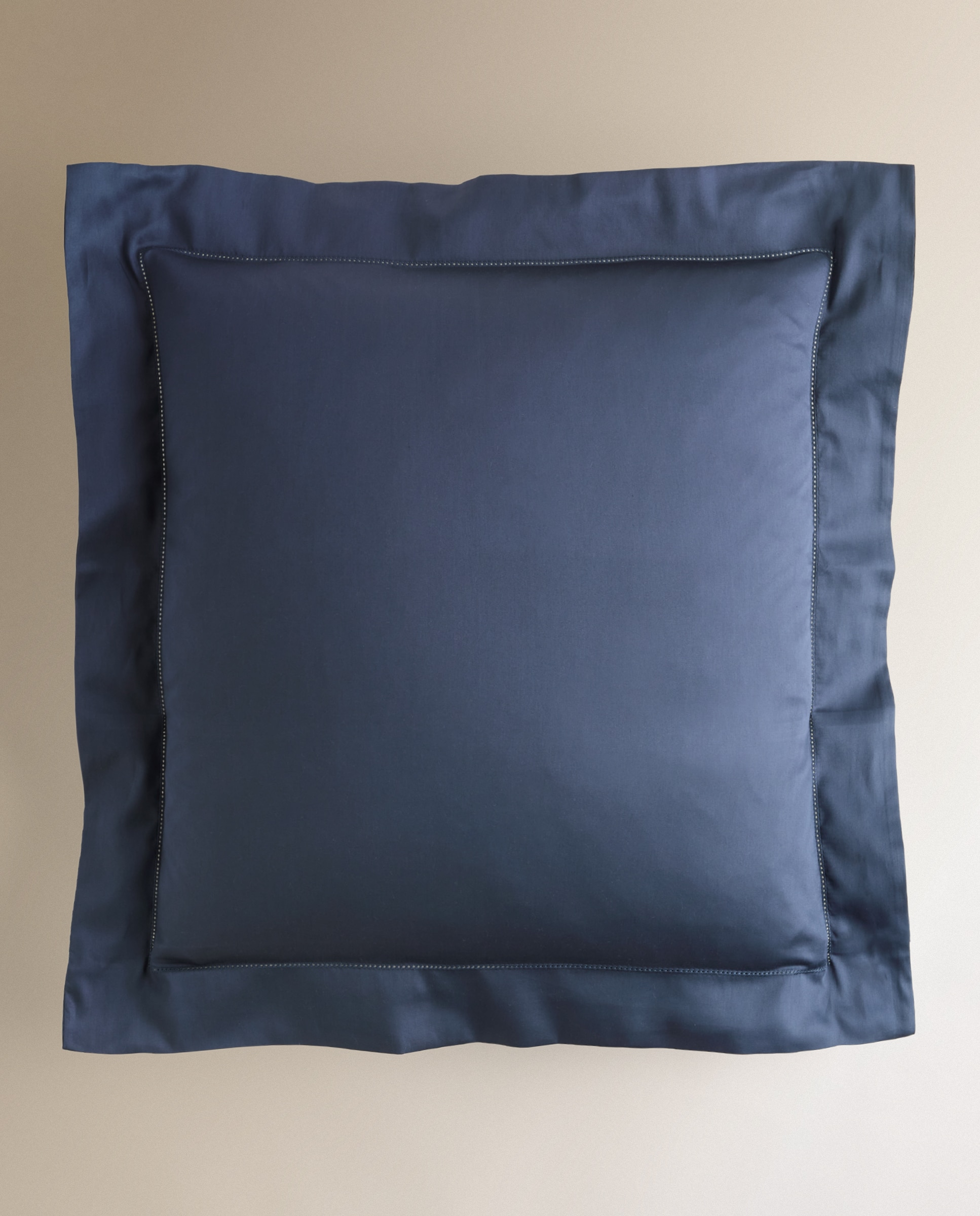 Imagen 2 de Funda de cuadrante Algodón Satén 300 hilos - Azul marino 60 x 60 cm Azul marino