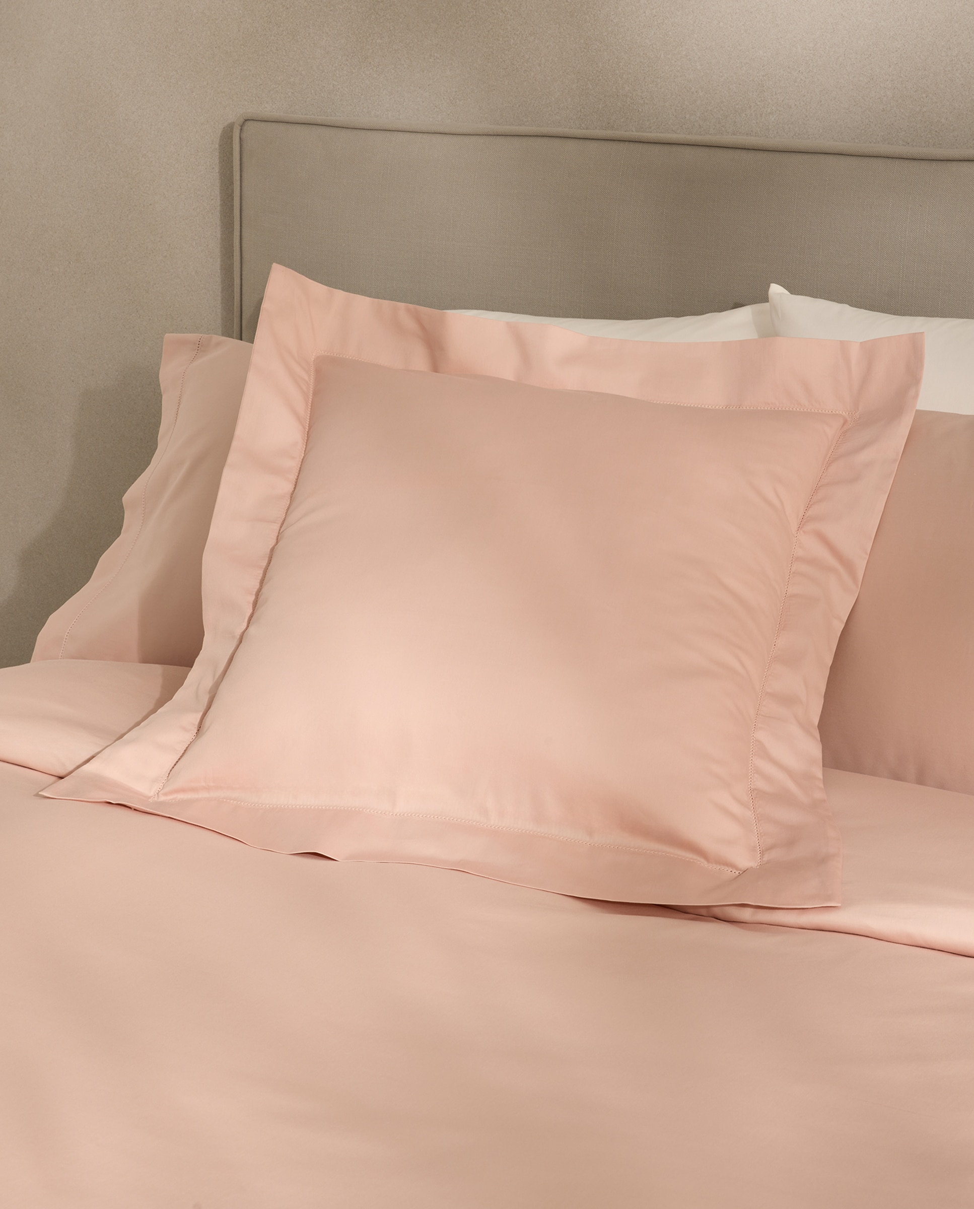 Imagen 1 de Funda de cuadrante Algodón Satén 300 hilos - Rosa palo 60 x 60 cm Rosa palo