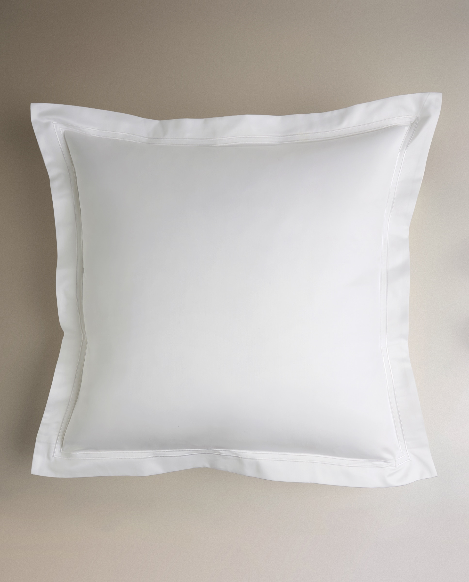 Capa de Almofada em Algodão Egípcio Cetim - 1000 Fios Branco-2