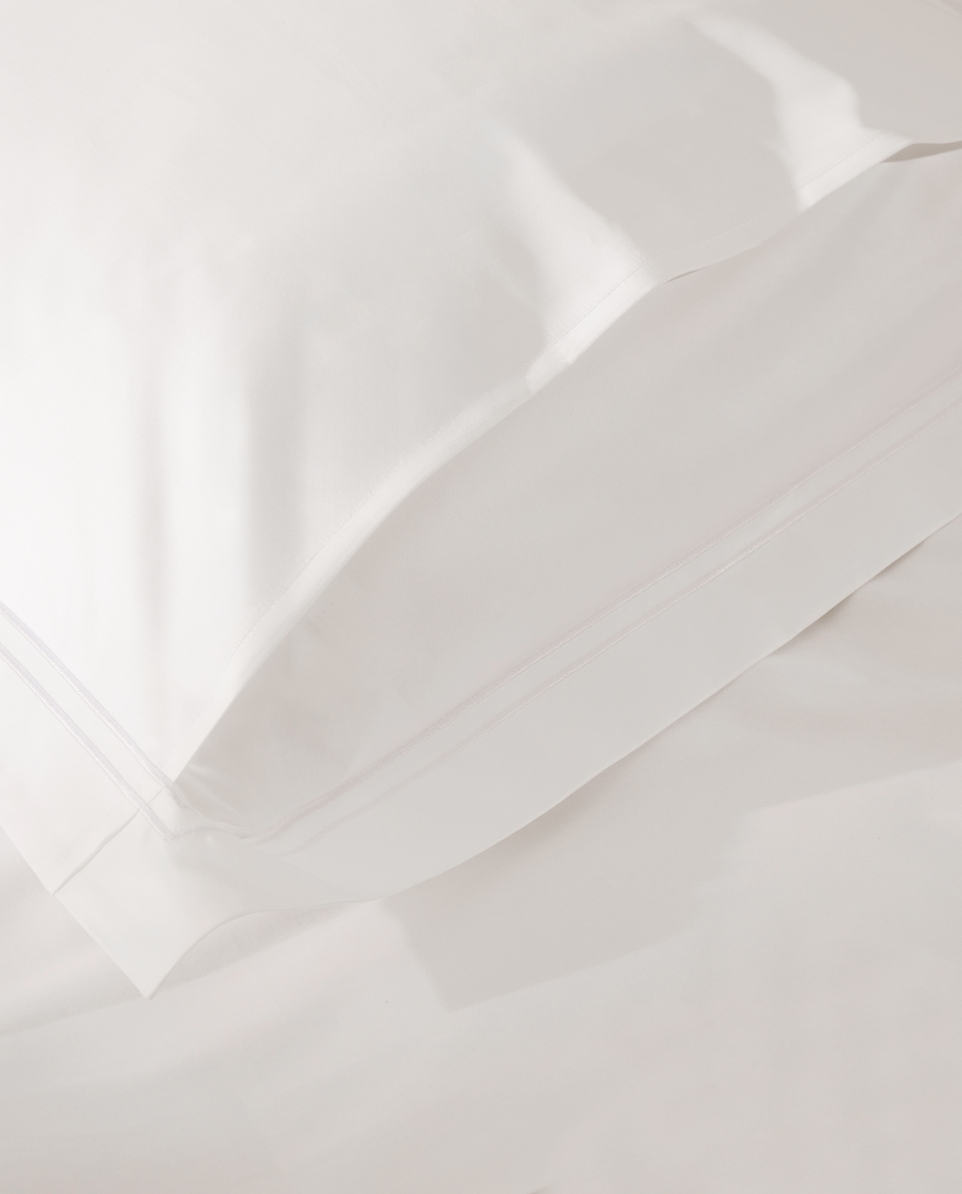 Capa de Almofada em Algodão Egípcio Cetim - 1000 Fios Branco-4