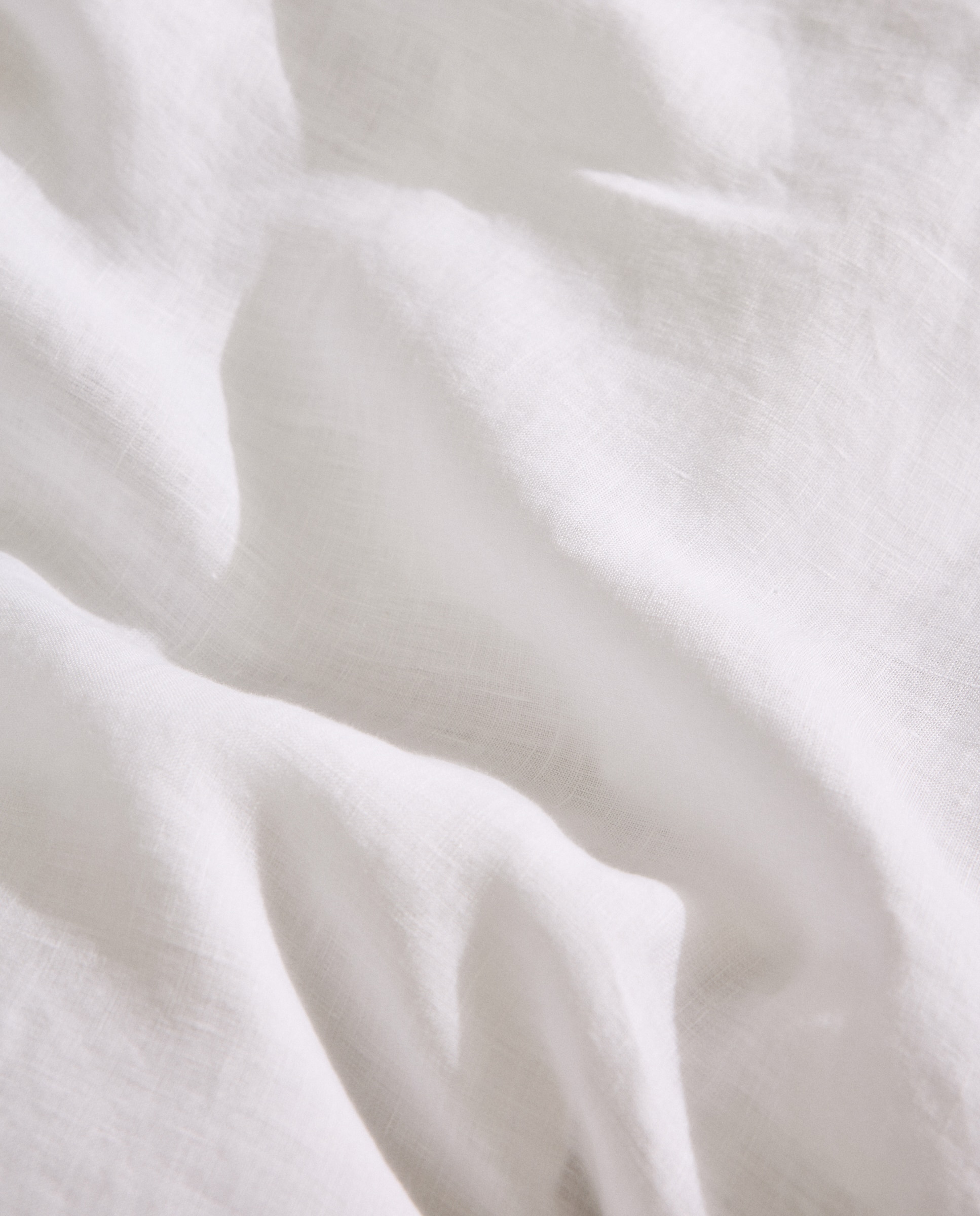 Funda nórdica Lino - Blanco Cama 180 cm Blanco-4
