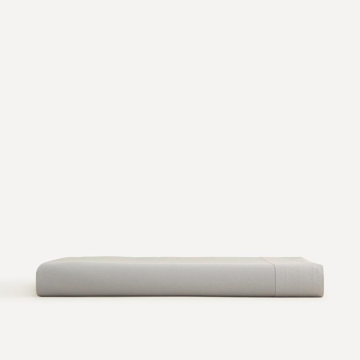 Lençol de Cima de Algodão Percal Esencial - 180 Fios Cinzento-4