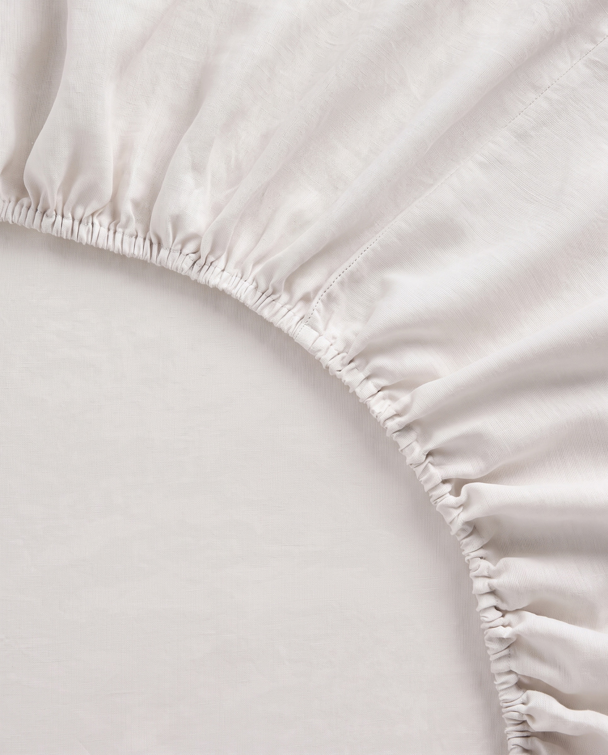 Sábana bajera Lino - Blanco Cama 180 cm Blanco-3