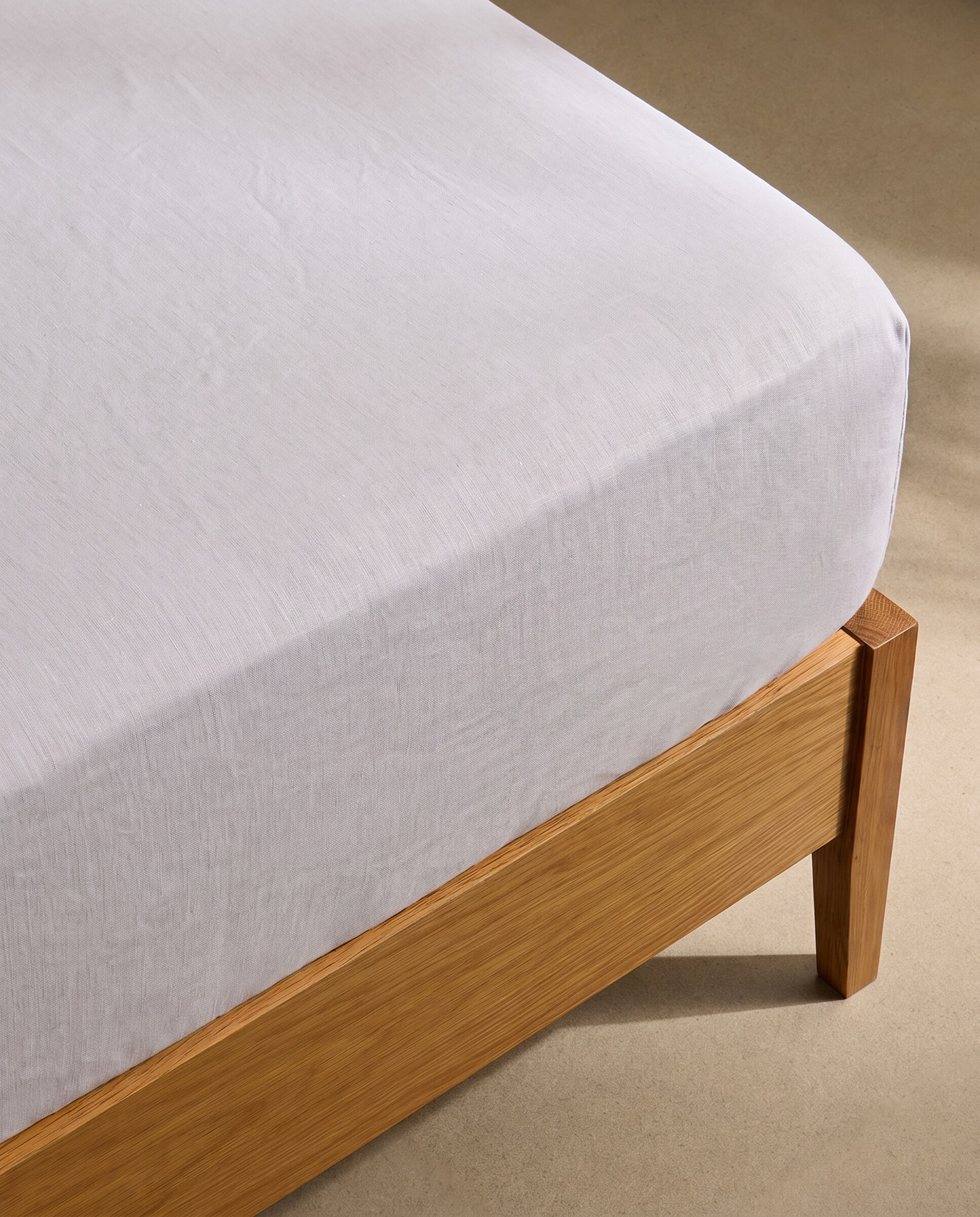 Sábana bajera Lino - Gris Cama 180 cm Gris-2