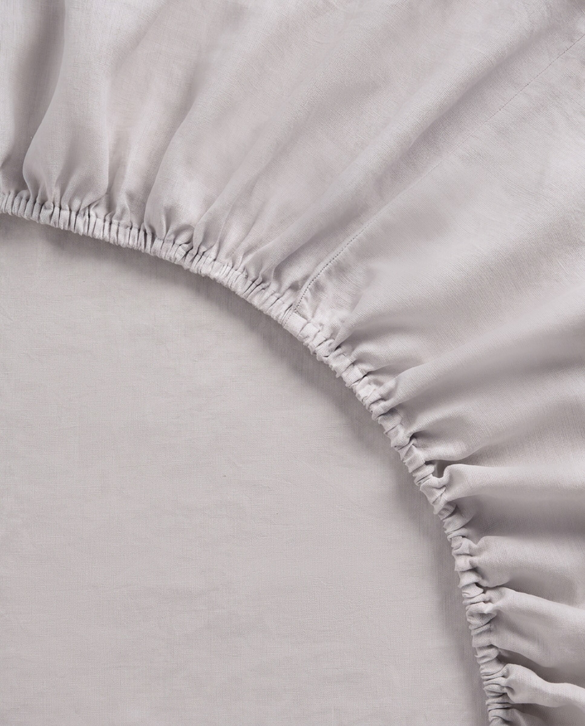 Sábana bajera Lino - Gris Cama 180 cm Gris-3