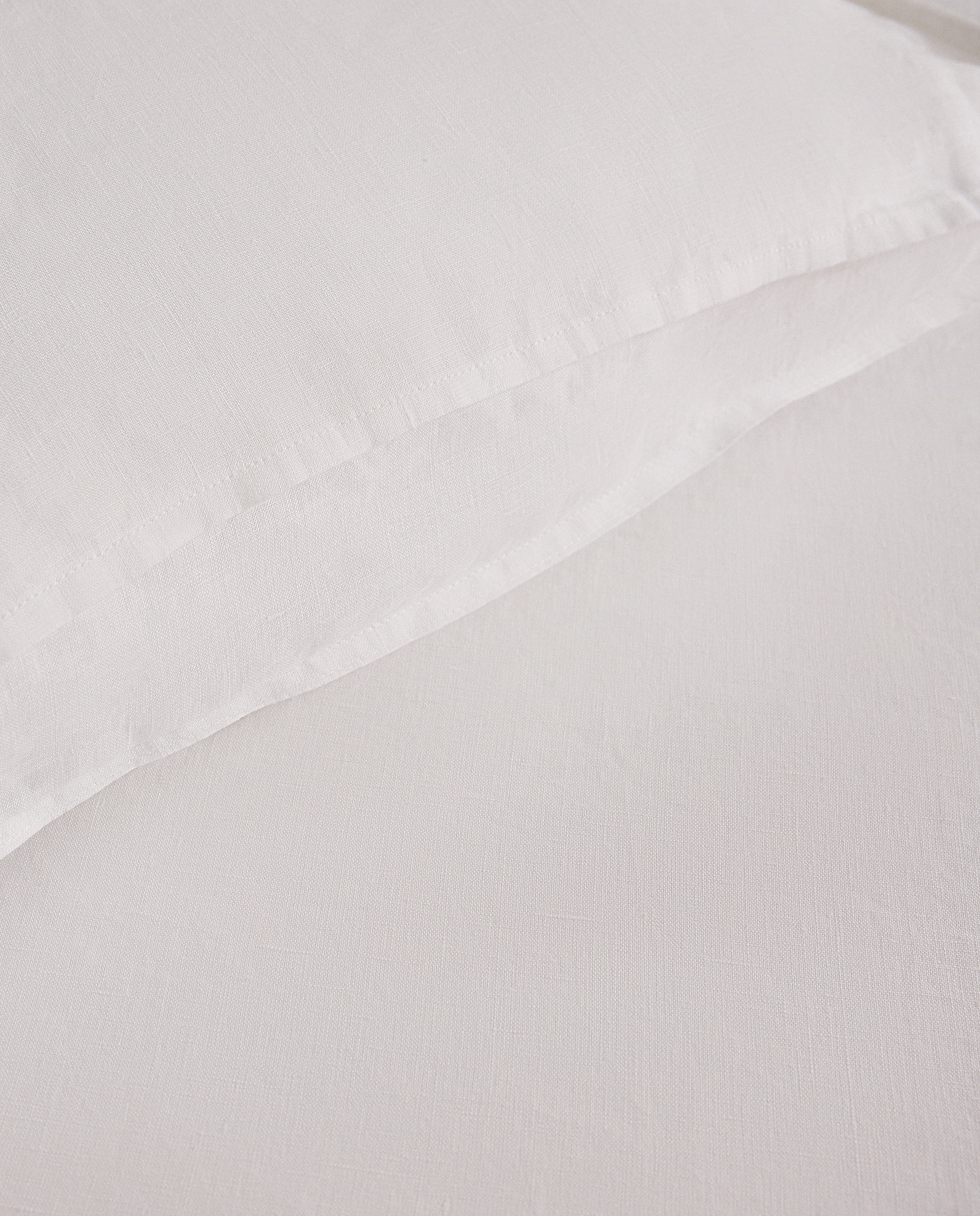 Funda de almohada Lino - Blanco 45 x 110 cm Blanco-3