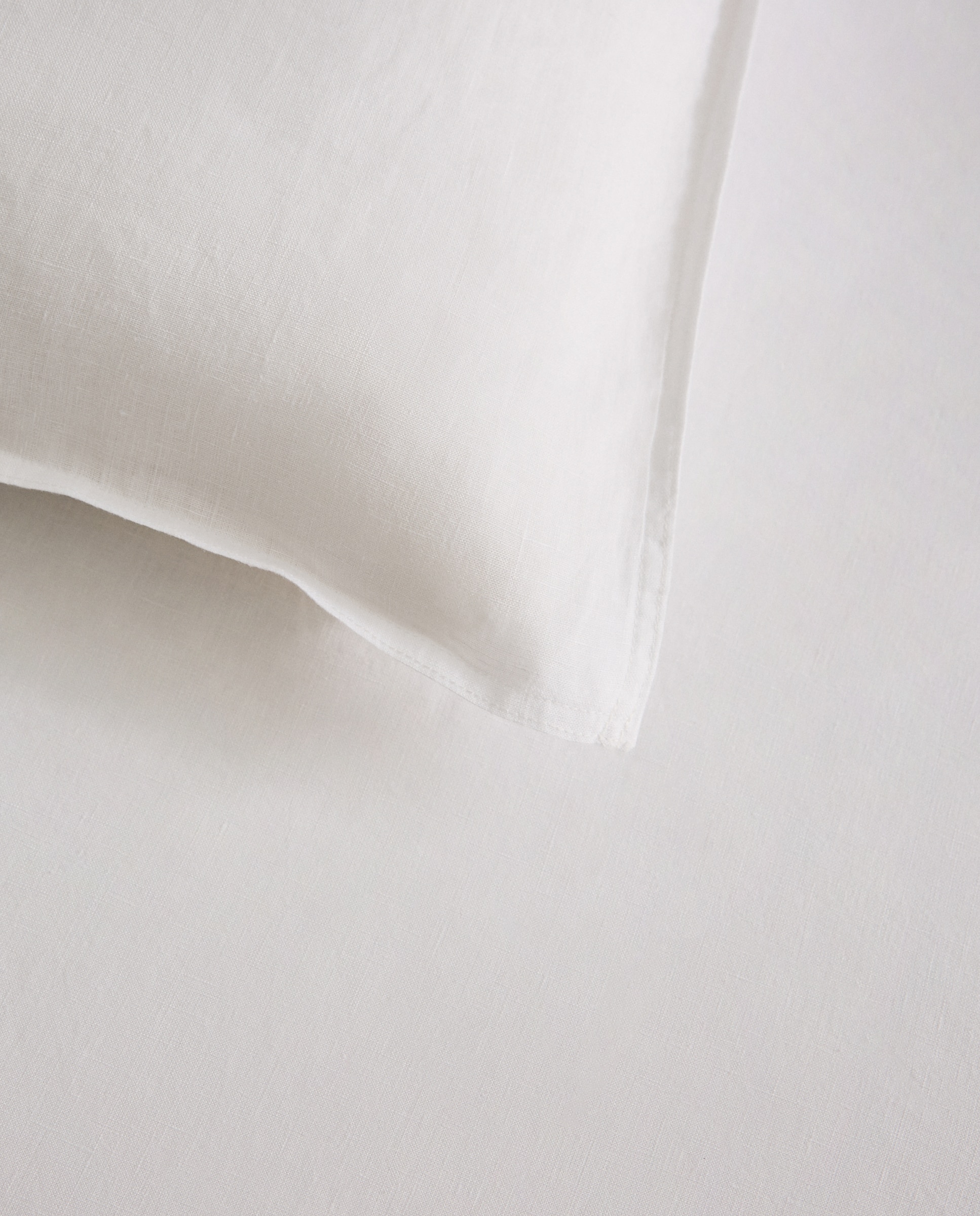 Juego de 2 fundas de almohada Lino - Blanco 45 x 75 cm Blanco-3