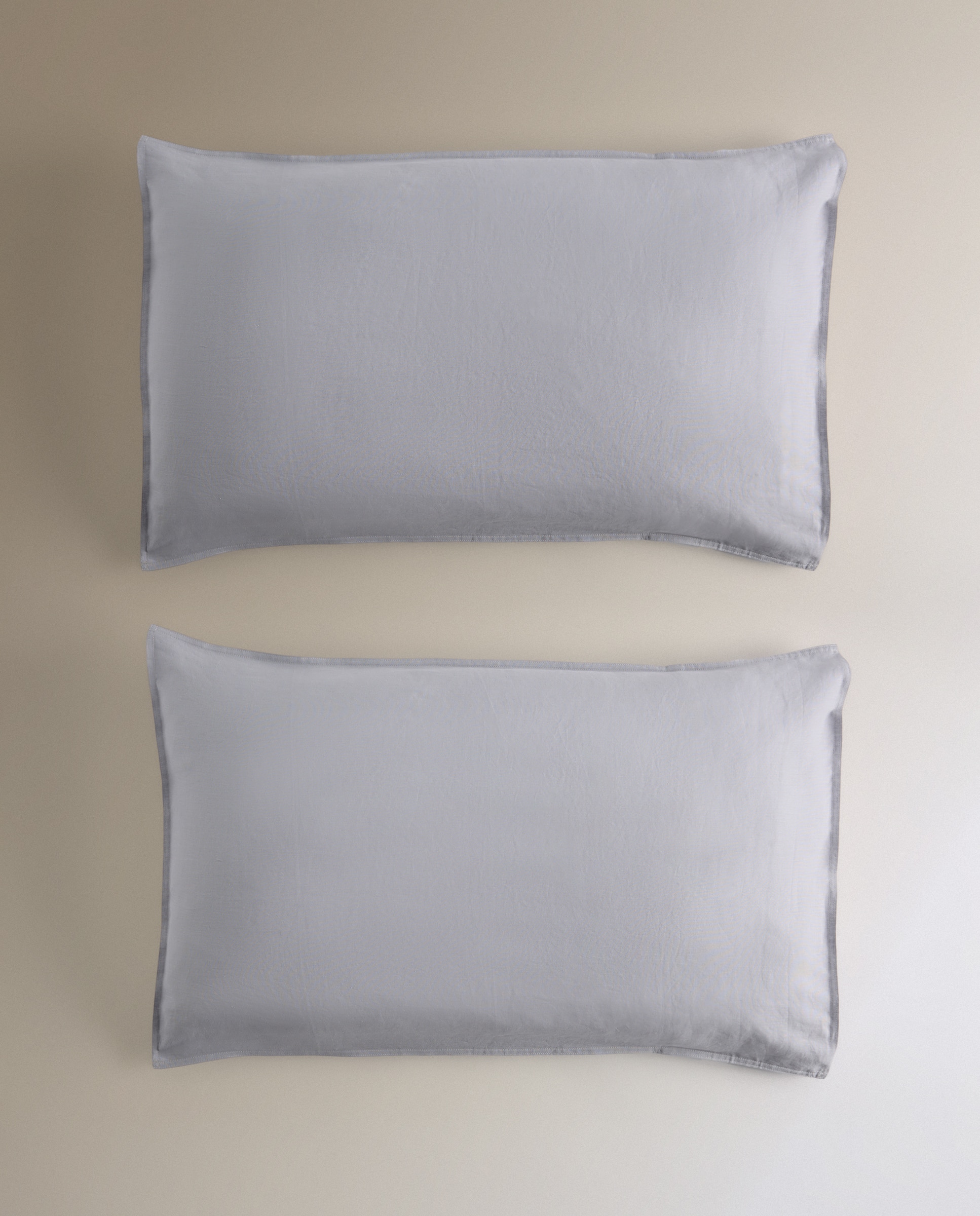 Conjunto de 2 fronhas de linho Cinzento-2