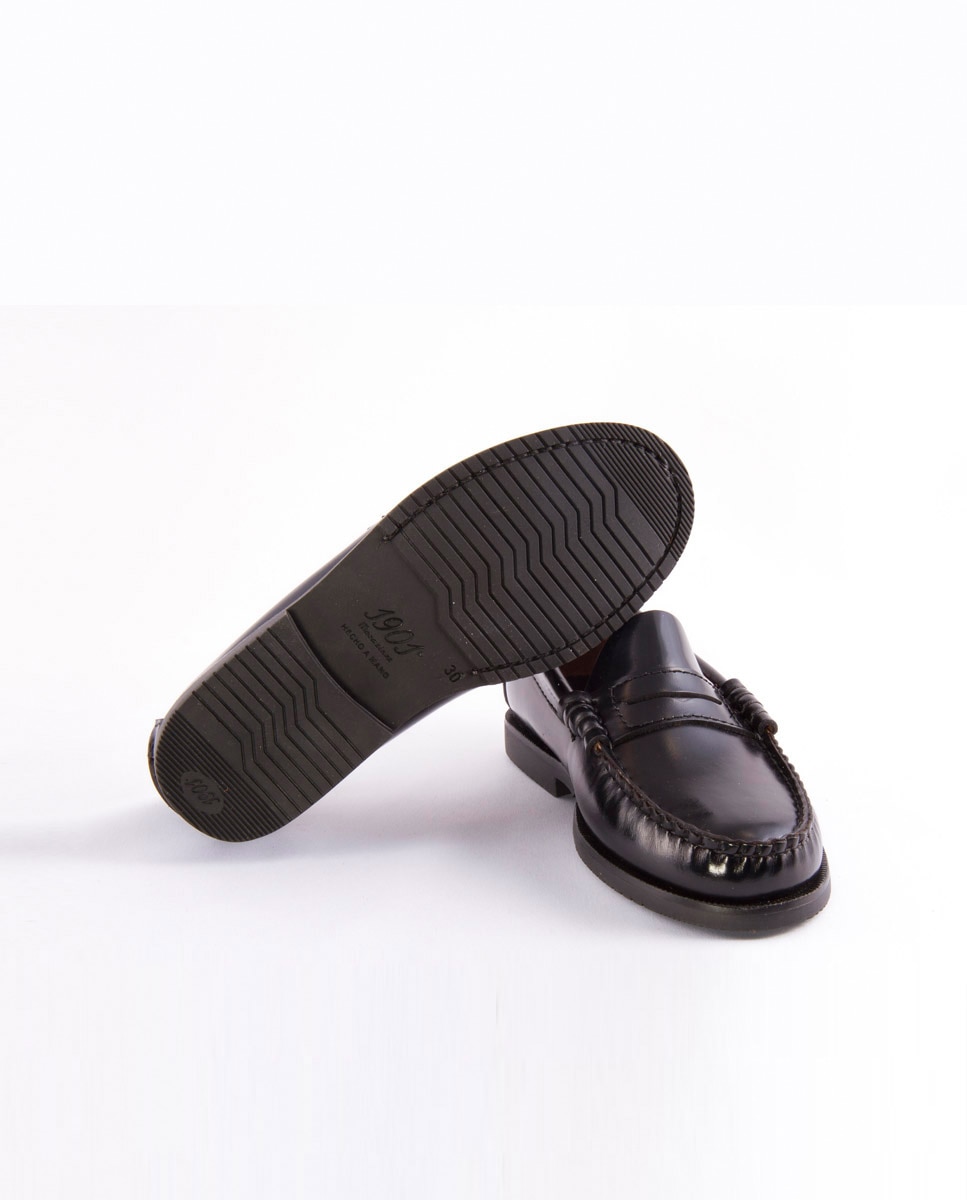 Mocassins infantis 1901 em pele pretos Preto-2