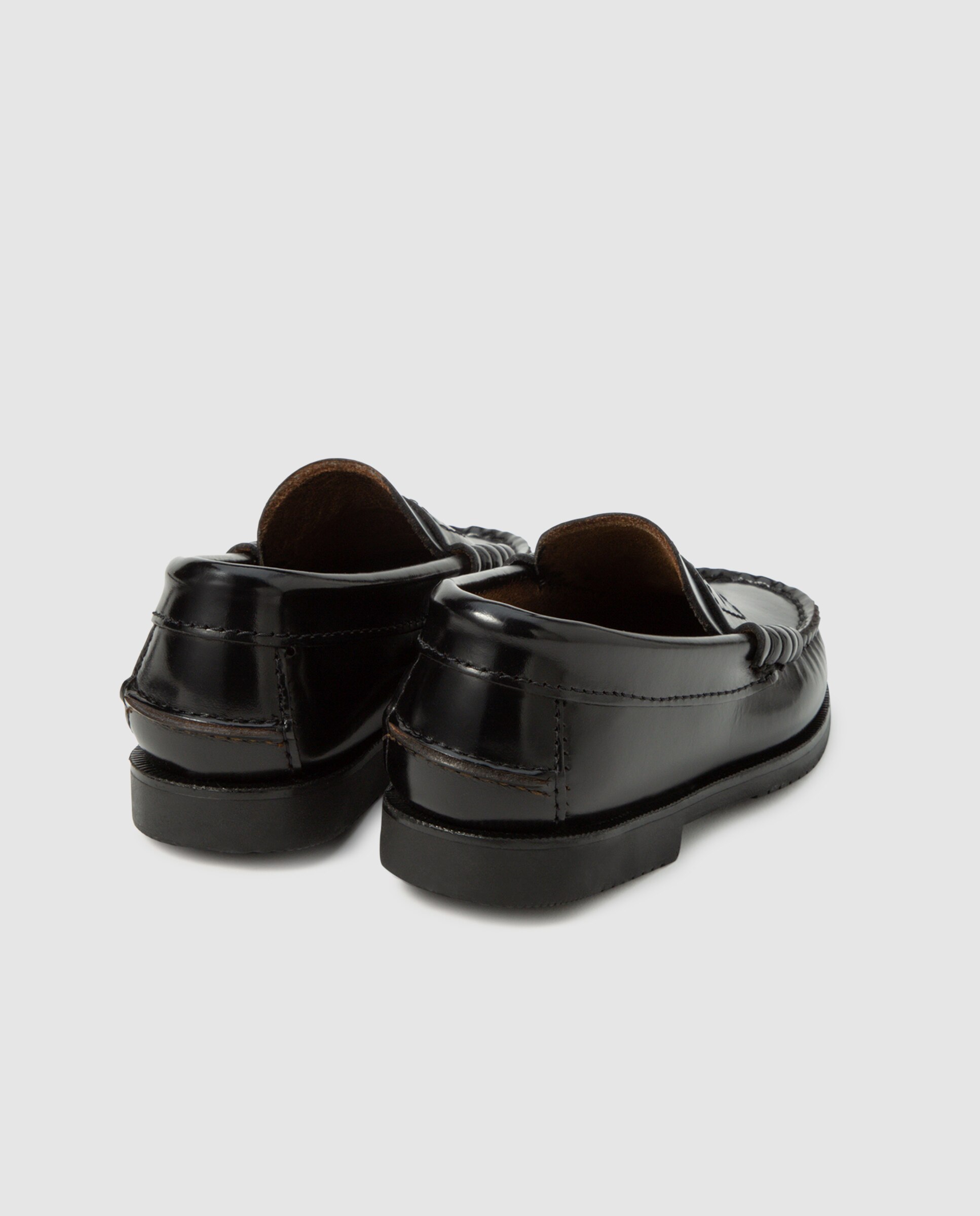 Mocassins infantis 1901 em pele pretos Preto-5