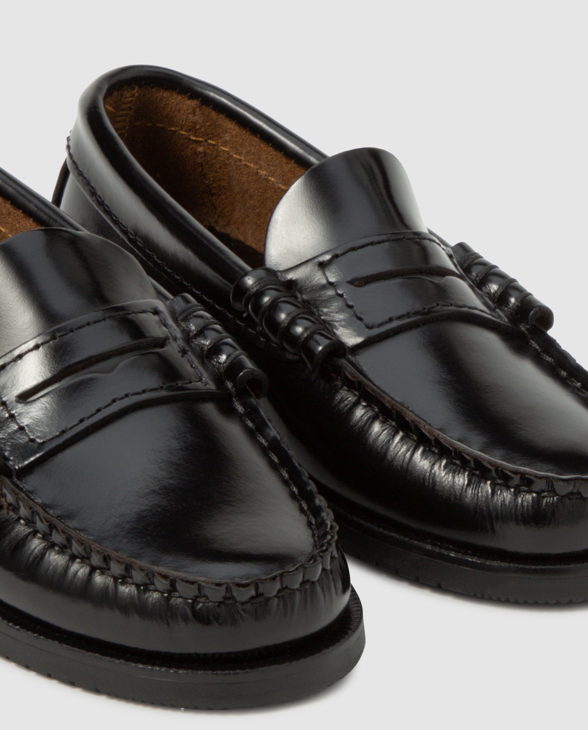 Mocassins infantis 1901 em pele pretos Preto-7
