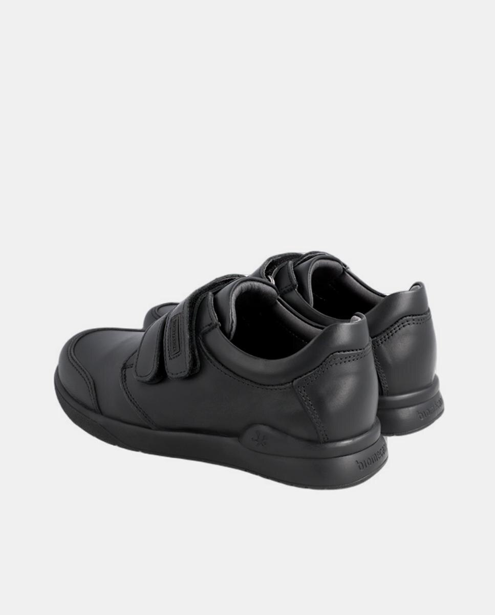 Zapatos de niña en napa de color marrón con cierre adherente - Biomecanics - Negro Negro-3