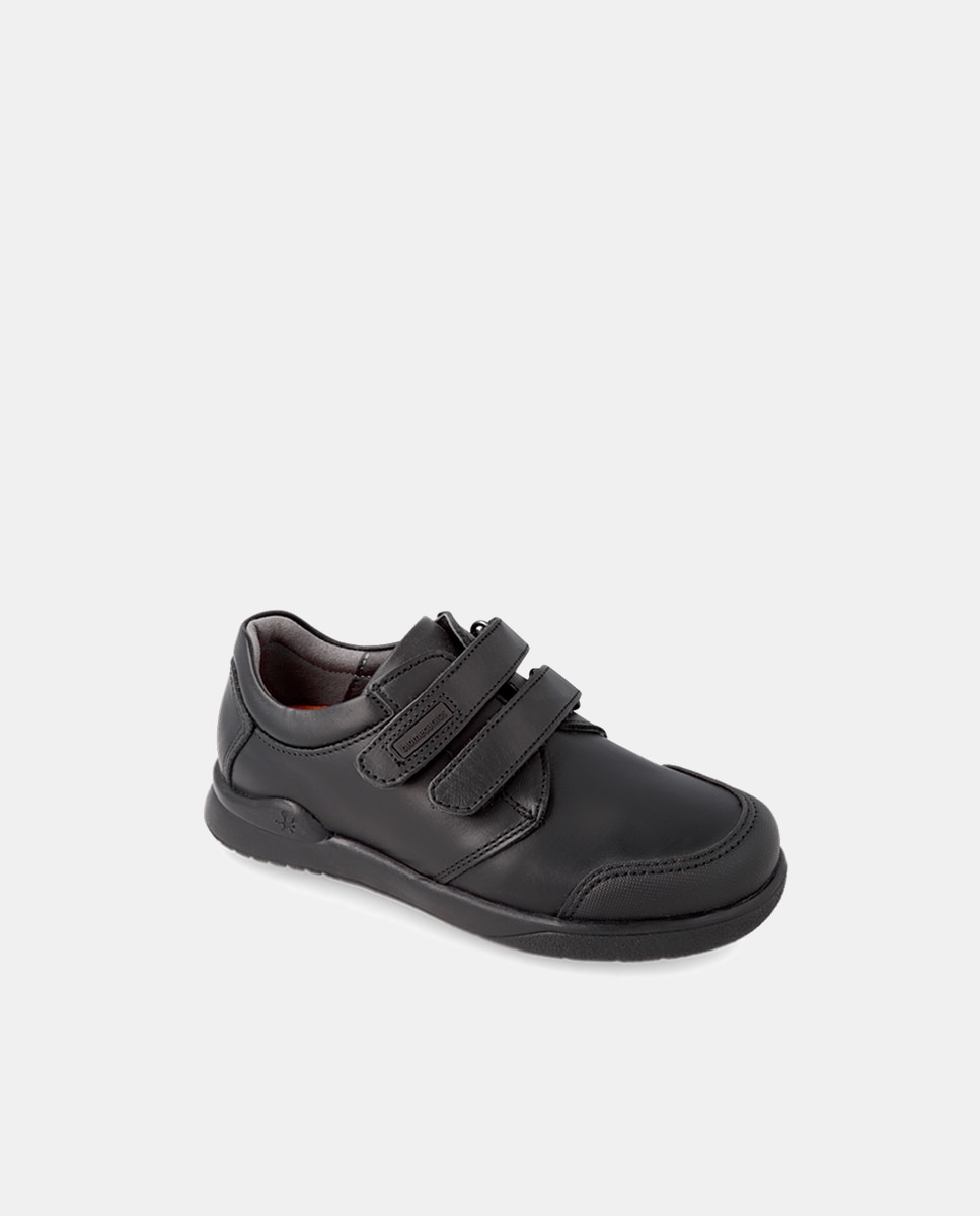 Zapatos de niña en napa de color marrón con cierre adherente - Biomecanics - Negro Negro-6